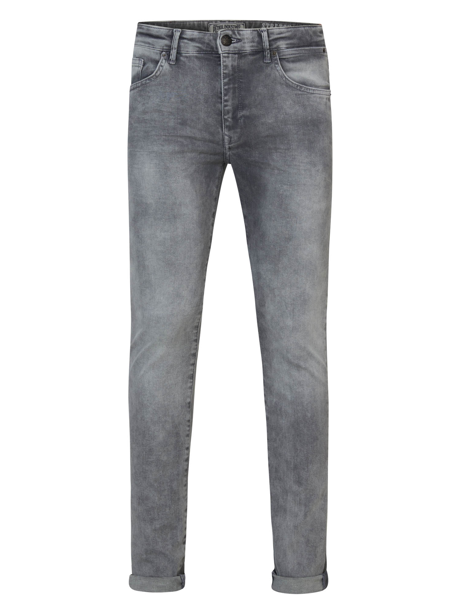 Petrol Industries Heren Jeans Slim Fit Seaham - Spijkerbroek - Essentials Collection - Grijs - Maat W36L36