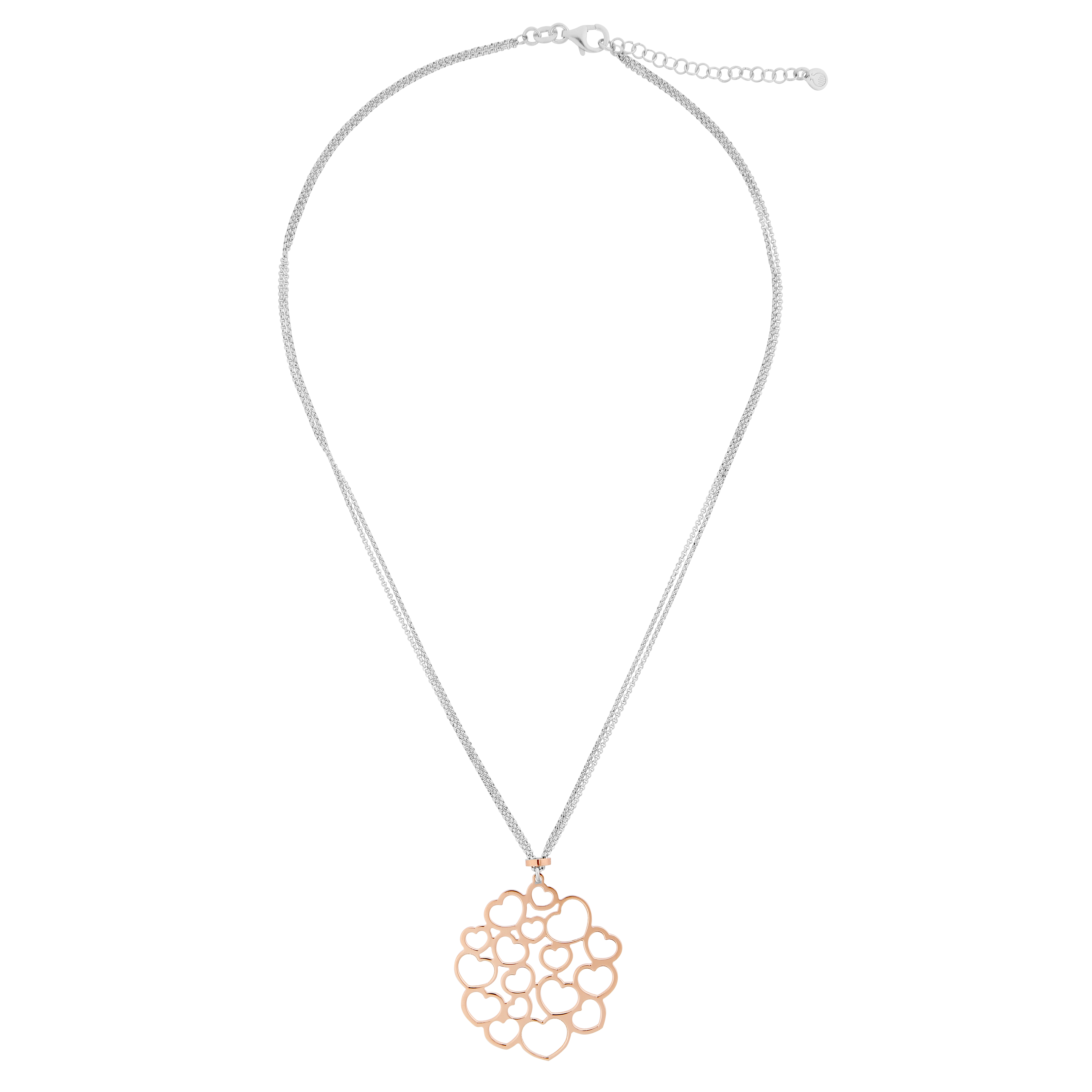 Orphelia 'Maliya' Damenkette mit Anhänger aus 925er Sterlingsilber, Silber/Rosé, ZK-7388