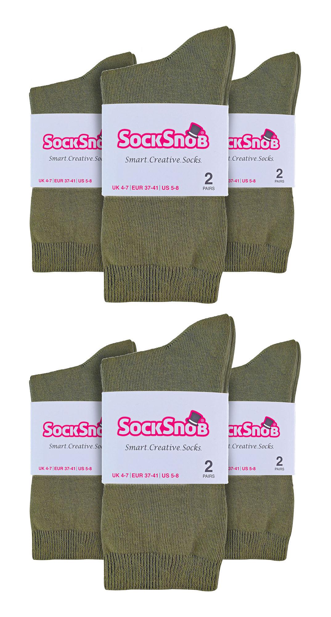 Sock Snob Vanliga bomullsstrumpor för damer 12 par multipack tunna bekväma färgglada ankelstrumpor för damer Khaki – bild 2
