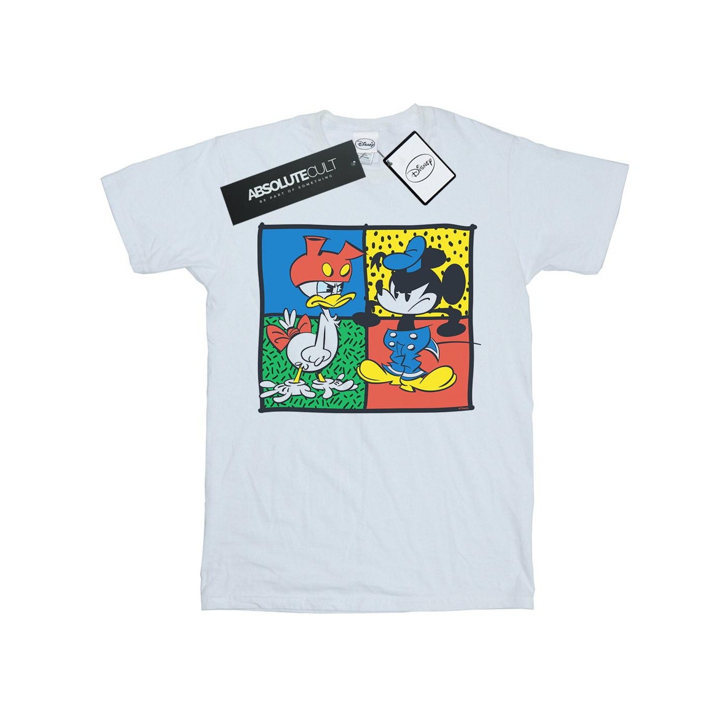 Thumbnail - Disney - "Mickey Mouse Donald Clothes Swap" T-Shirt für Herren (Weiß)