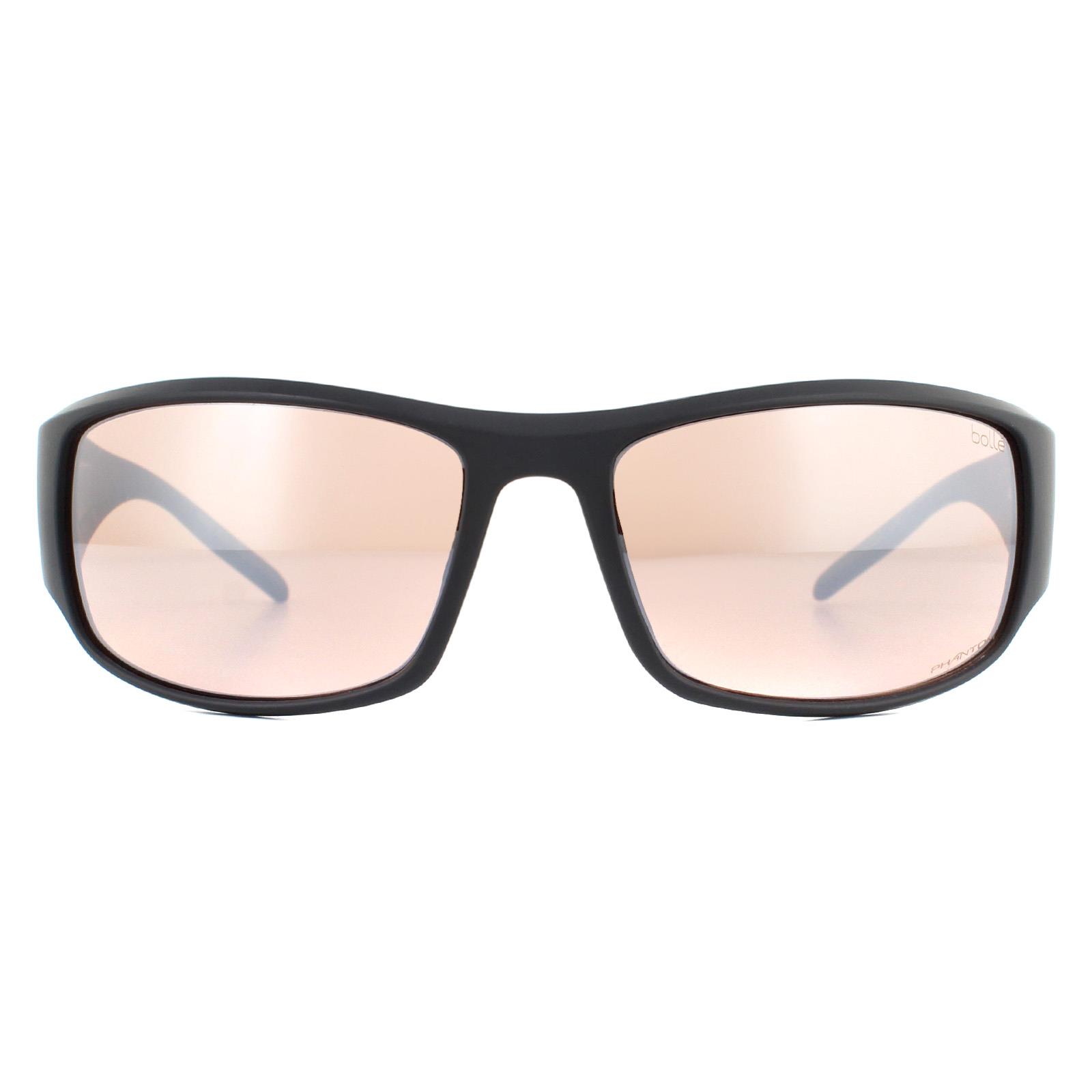 Thumbnail - Bolle Wrap Mens Matte Schwarz Metall Braun Phantom Braun Gun Cat Sonnenbrillen