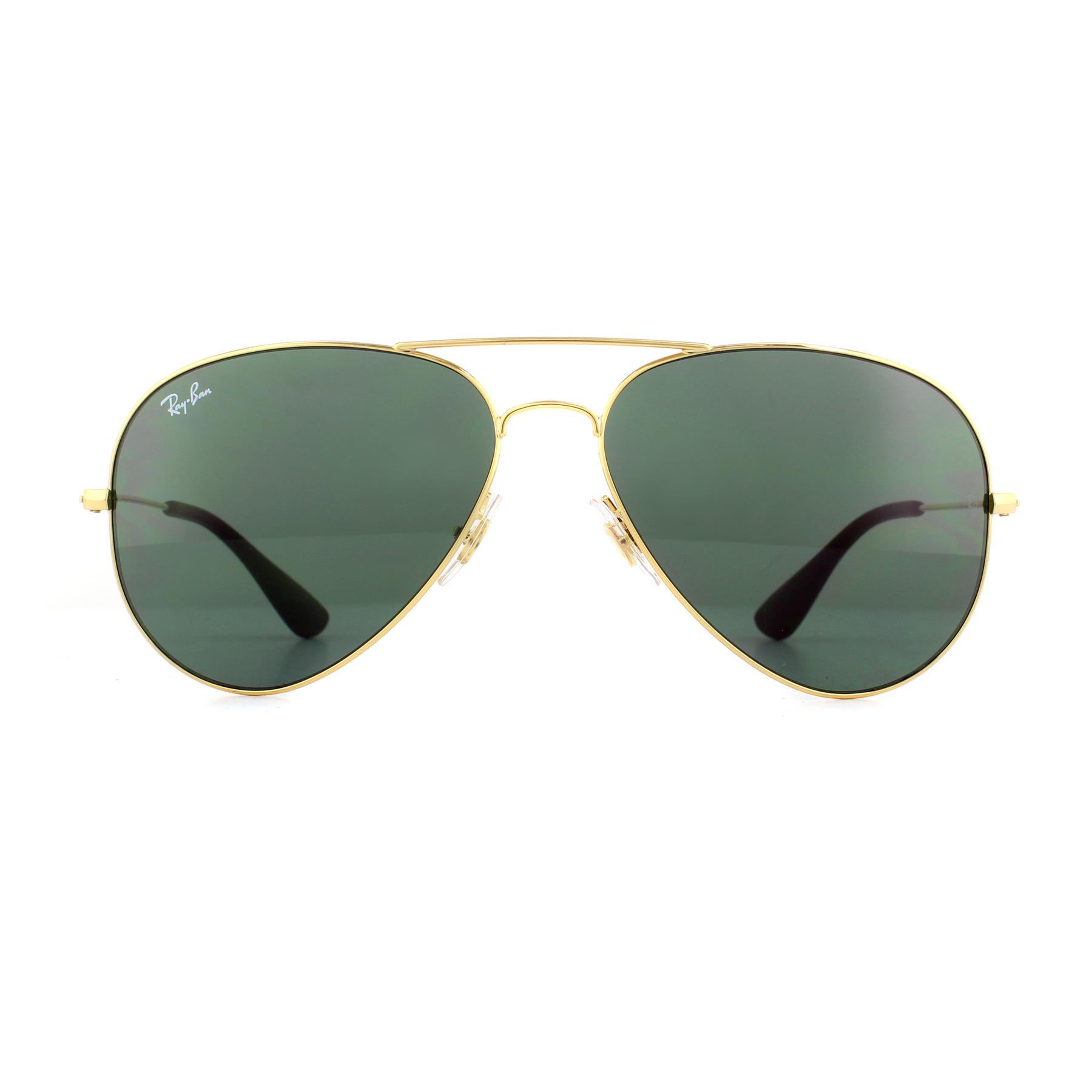 Ray-Ban Unisex Sunglasses 3558 001/71 Gold Green G-15 Metal - One Size