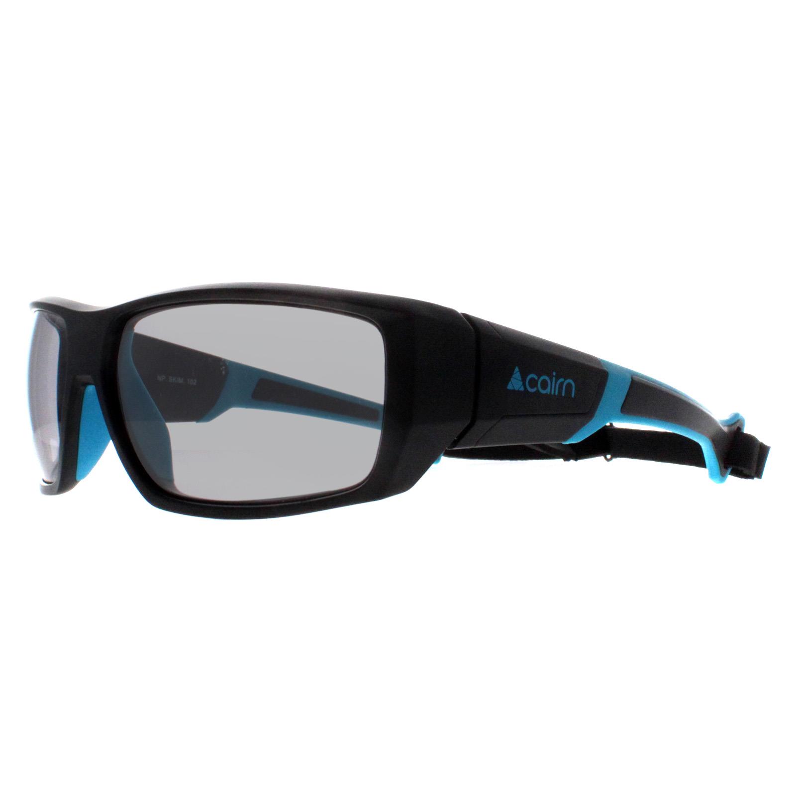 Thumbnail - Cairn Sport Unisex Matte Black Azure Grey Photochromic Hydrophobic Skim