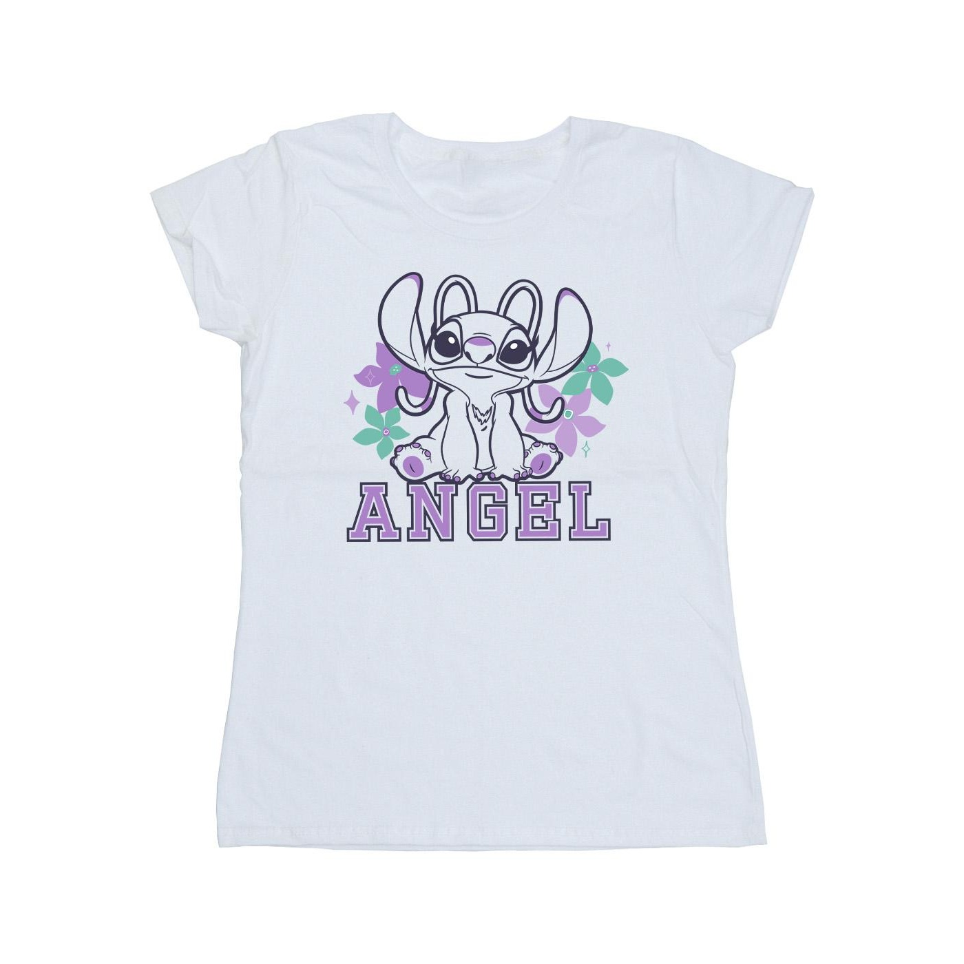 Thumbnail - Disney - "Lilo & Stitch Angel" T-Shirt für Damen (Weiß)