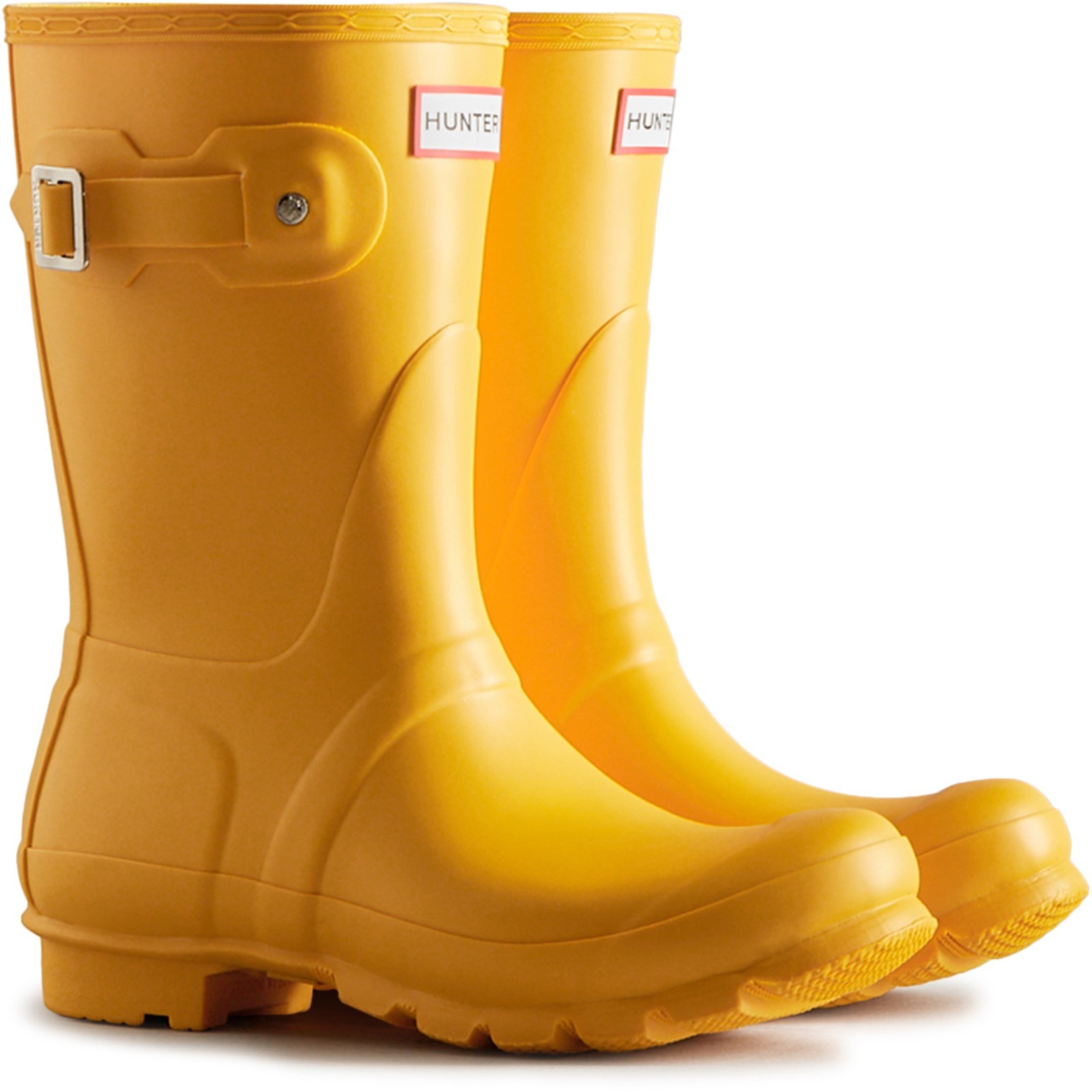 Hunter Womens Original Short Wellington Boots – Yellow – Size UK 8