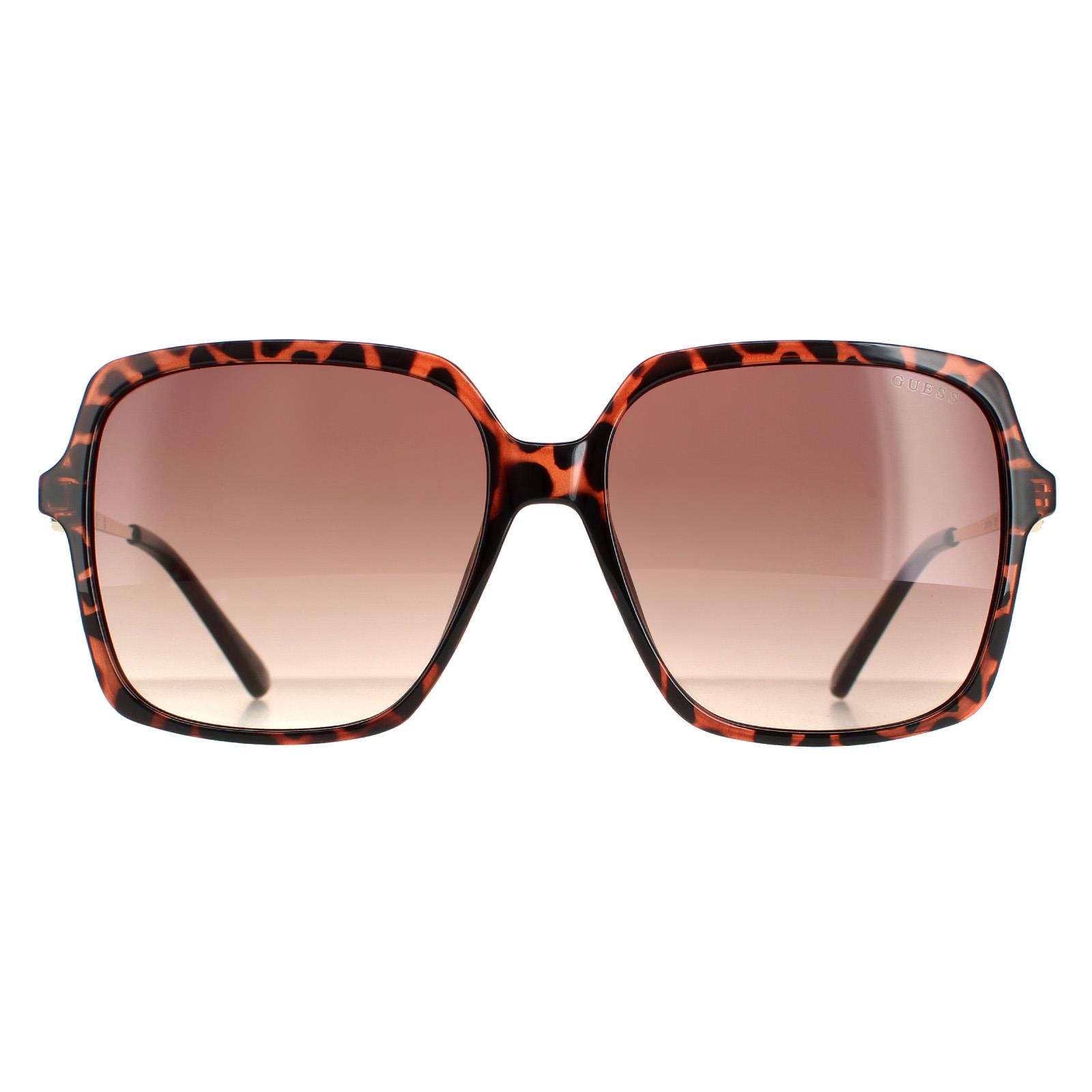 Thumbnail - Guess lunettes de soleil GF6131 52F Dark Havana Brown Gradient