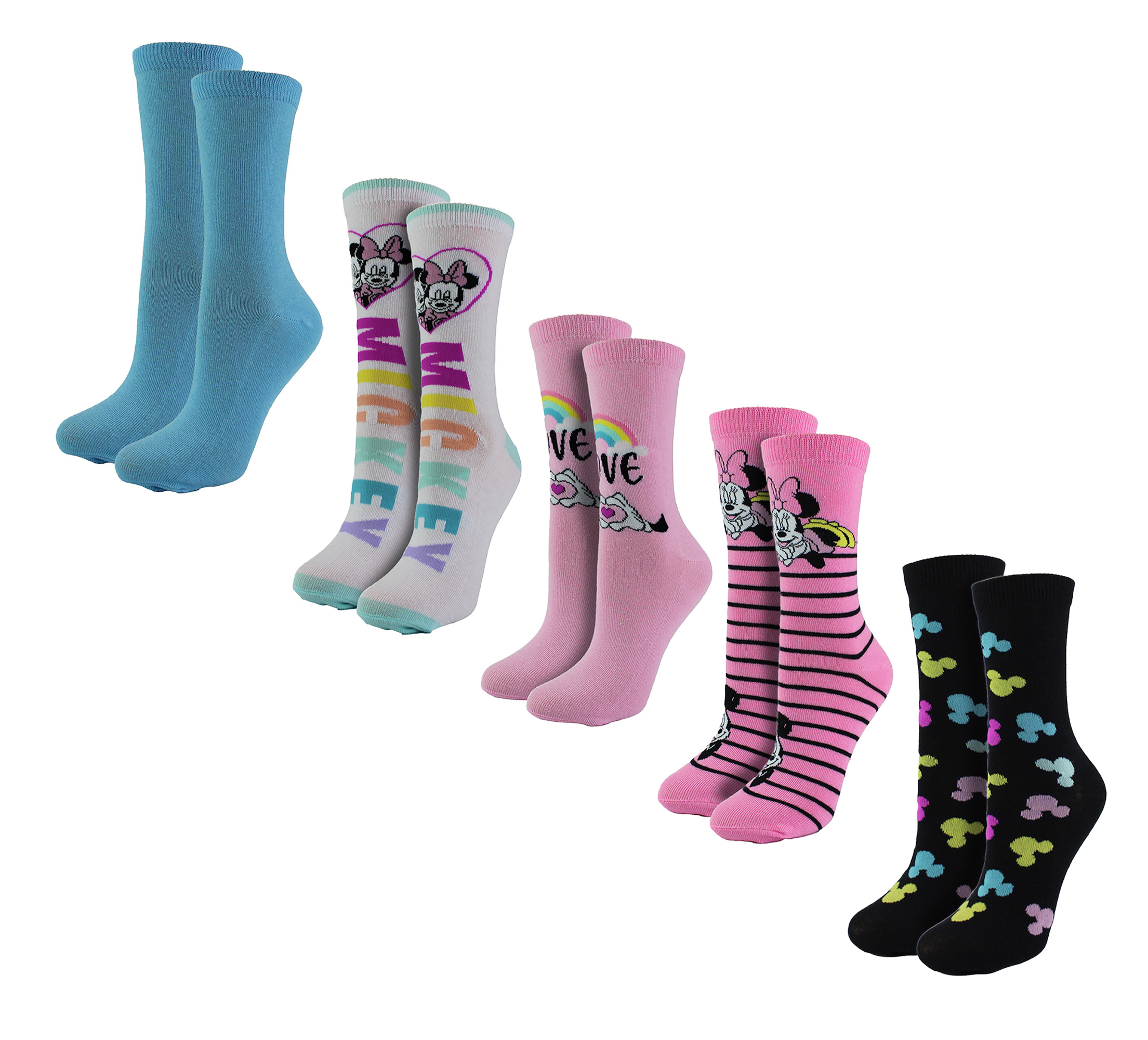 Thumbnail - 5 Paar Minnie Mouse Socken für Frauen | Niedliche Neuheit Disney Mickey Mouse Socken | Ideale Weihnachtsgeschenke - Minn...