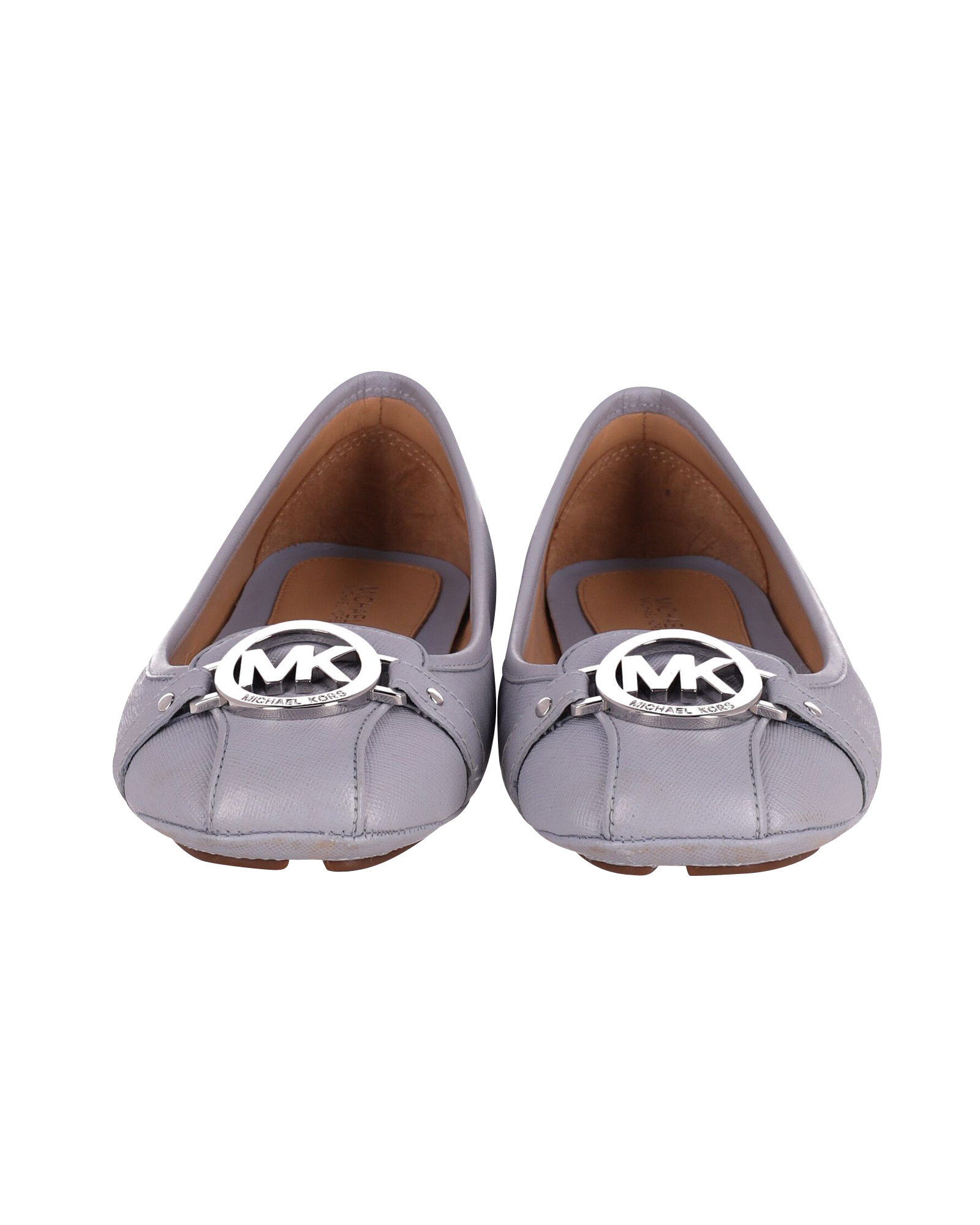 Michael Kors Pre-owned Michael Kors Fulton Mokasin Flat i Pastellblått Läder mockasiner dam – bild 2