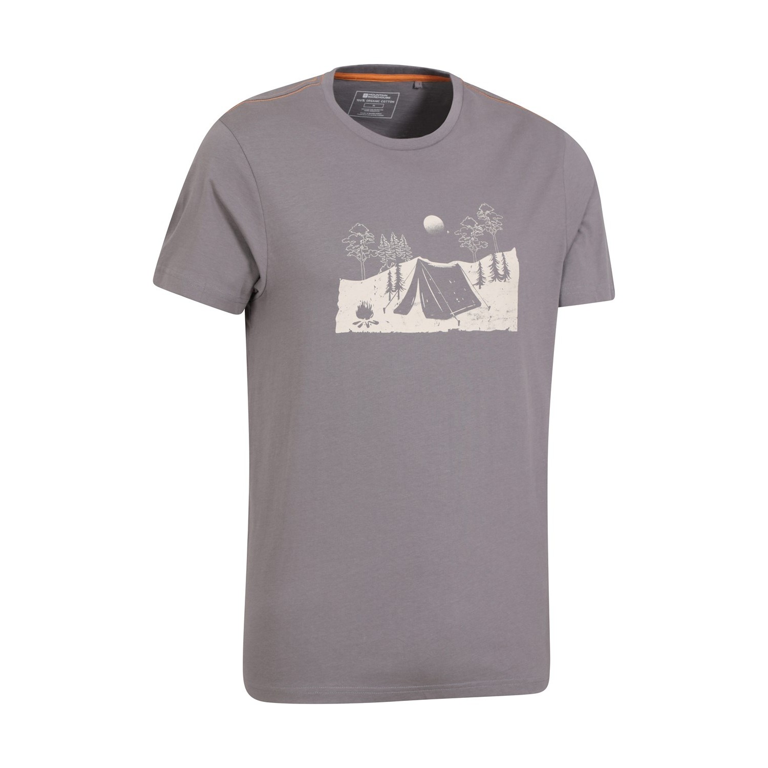 Mountain Warehou Herr Camping Sketch Organisk T-shirt (Grå) – bild 2