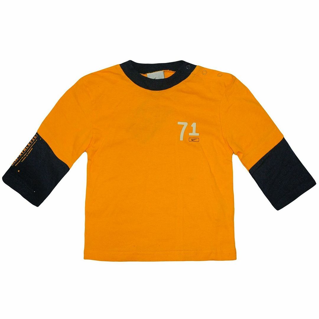 Nike Athletics Lange Mouw Crew Hals Geel Kinder Top 462494 710