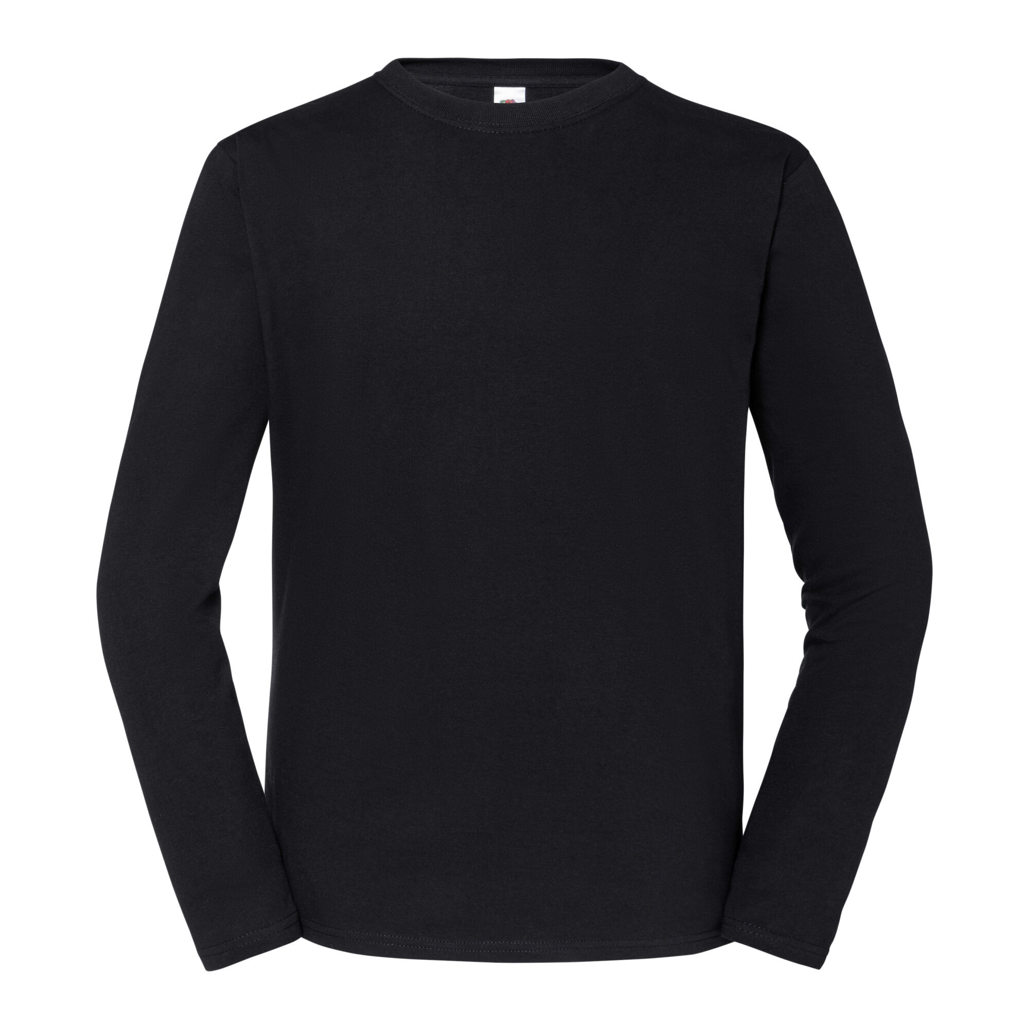 Fruit of the Loom Unisex Volwassen Iconic 195 Effen T-shirt met lange mouwen (Zwart)