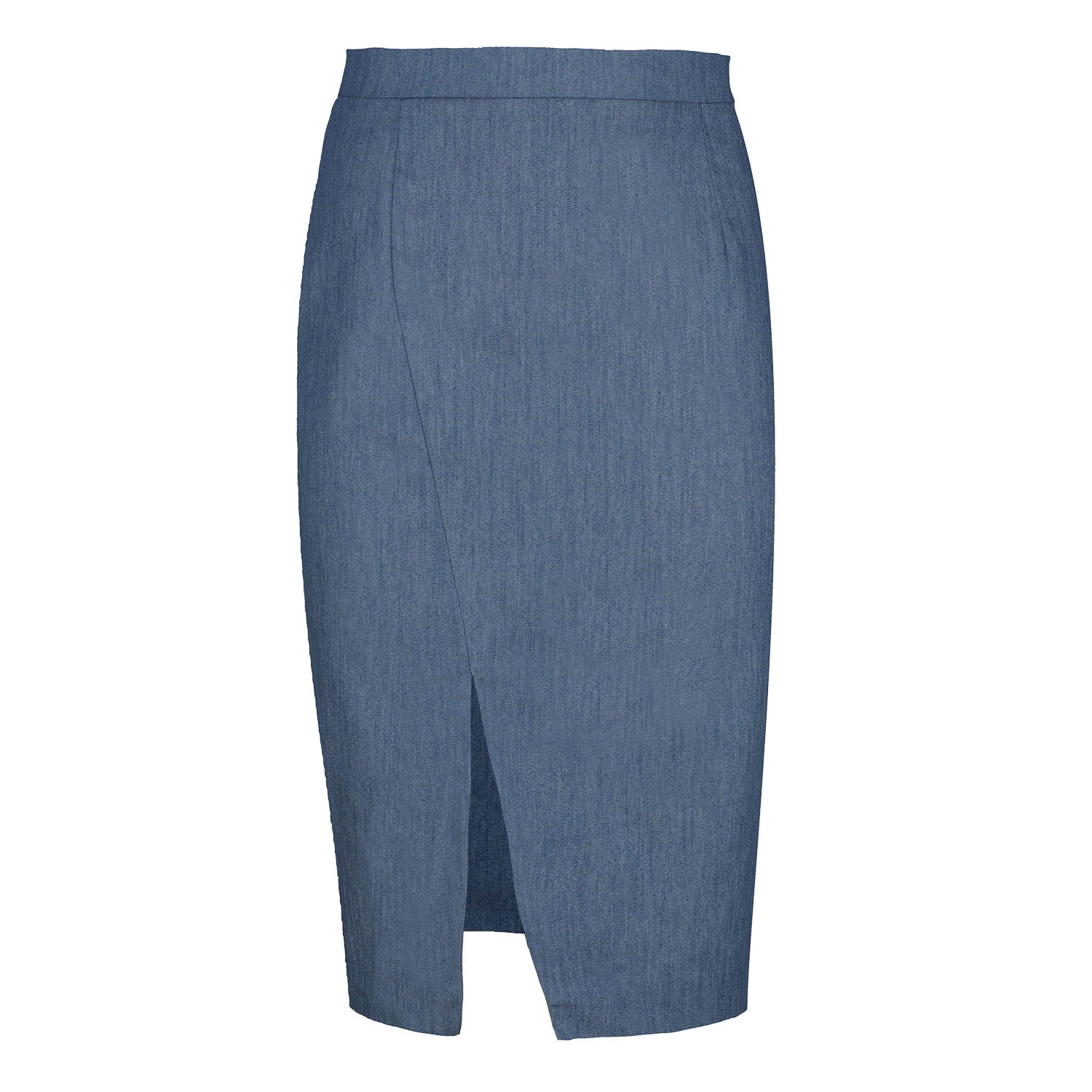 Thumbnail - Blauer Bleistiftrock im Denim-Stil