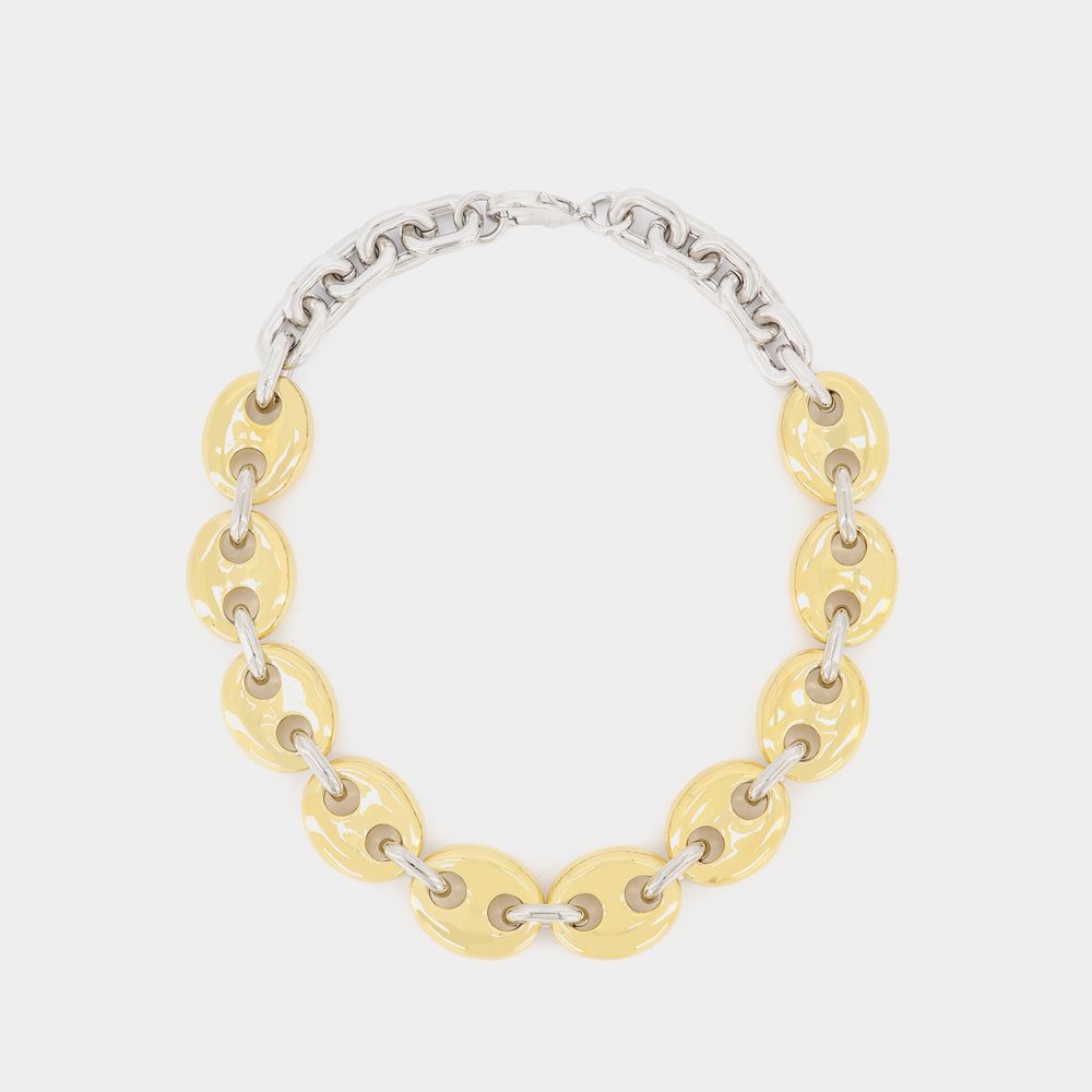 X Acht ketting van verguld messing