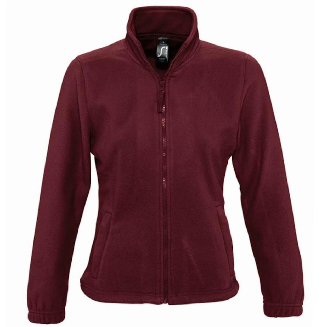 SOLS Damen North Fleece-Jacke mit durchgehendem Reißverschluss (Burgunder)