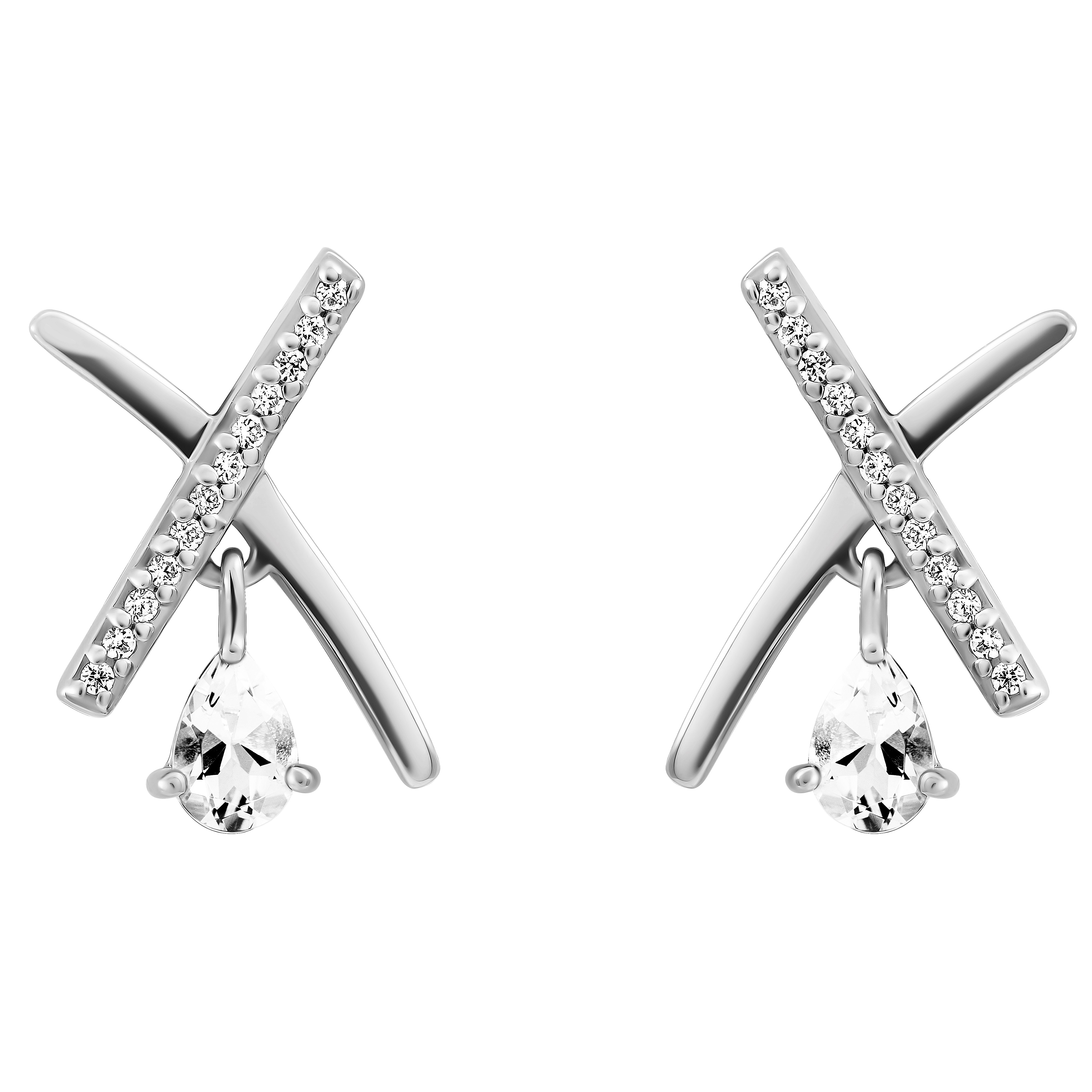Thumbnail - Orphelia 'Charlotte' Damen 925 Sterling Silber Ohrringe - Silber ZO-7580/W