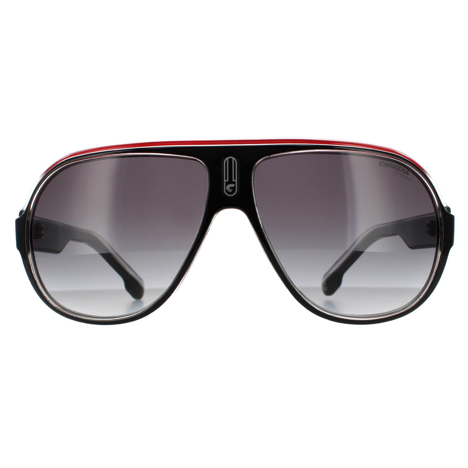 Thumbnail - Lunettes de soleil Carrera Speedway / N T4O 9O Black Crystal Blanc rouge Gray foncé