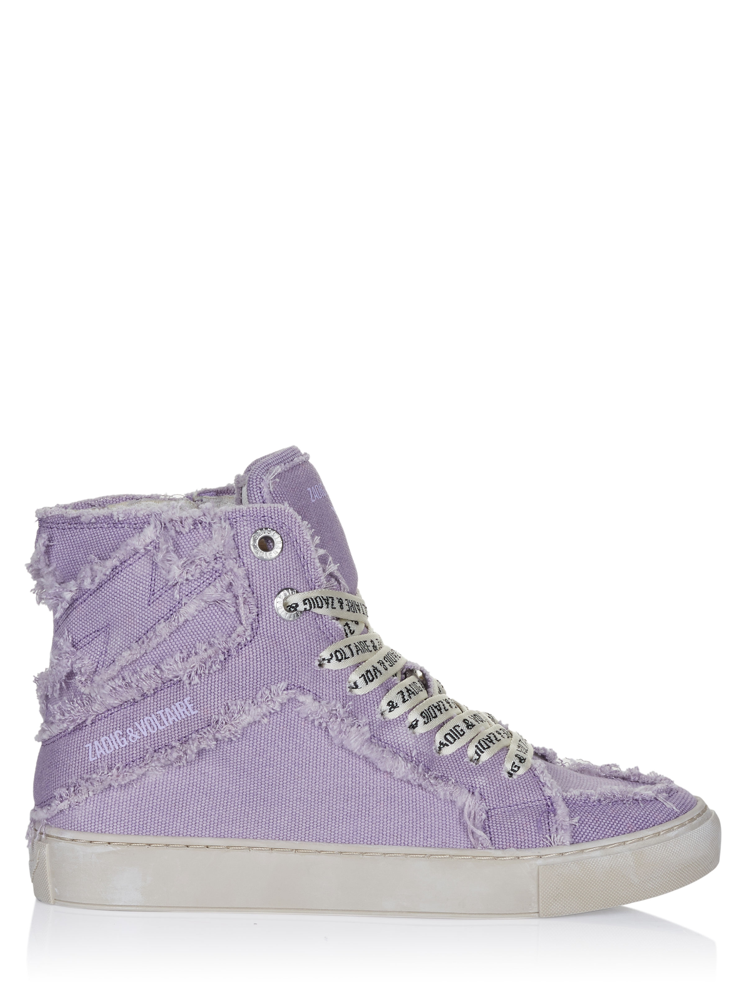Thumbnail - Zadig Voltaire High Flash Canvas Schuhe lila
