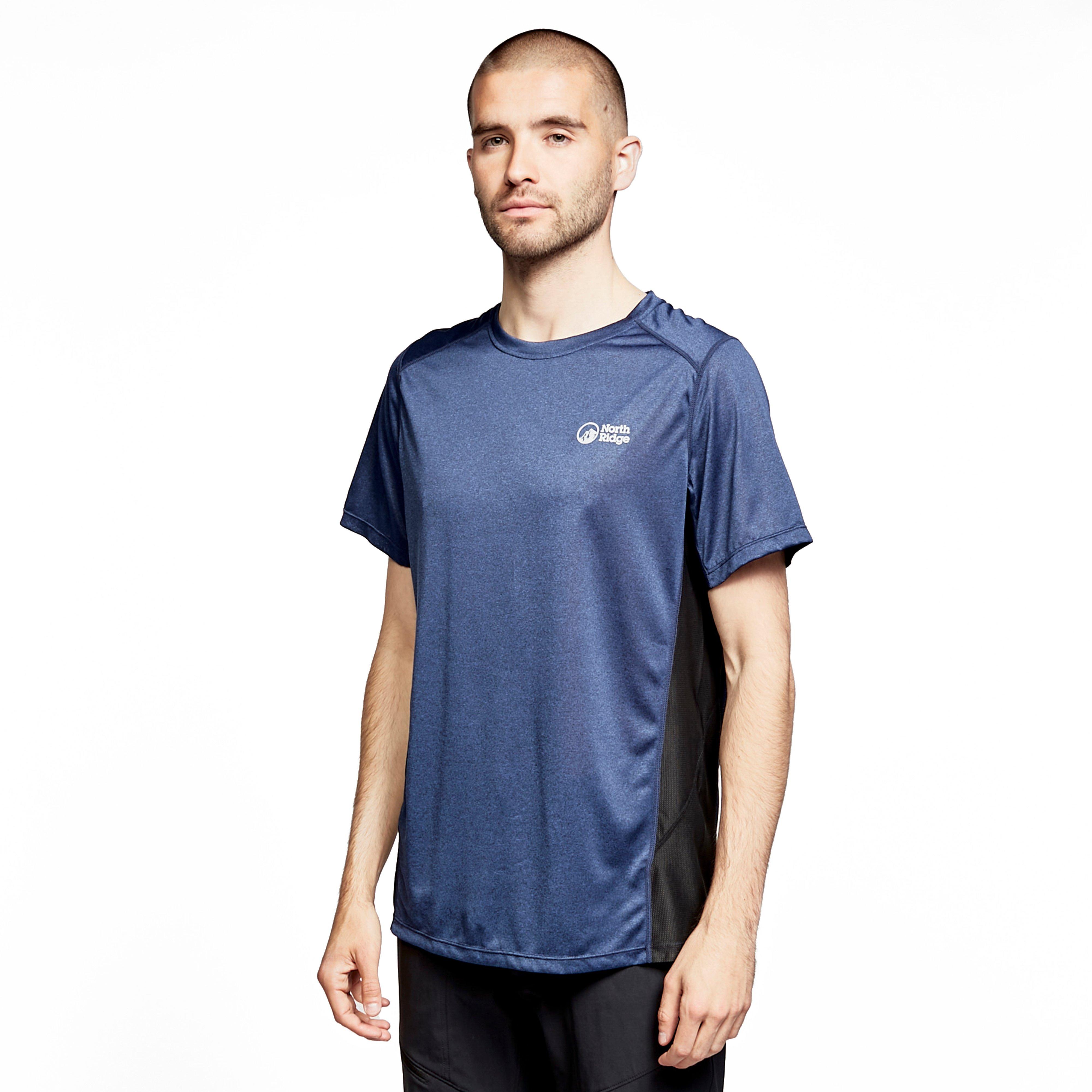 North Ridge Mens Resistance Short Sleeve Moisture Wicking Baselayer Shirt - Navy - Size Small