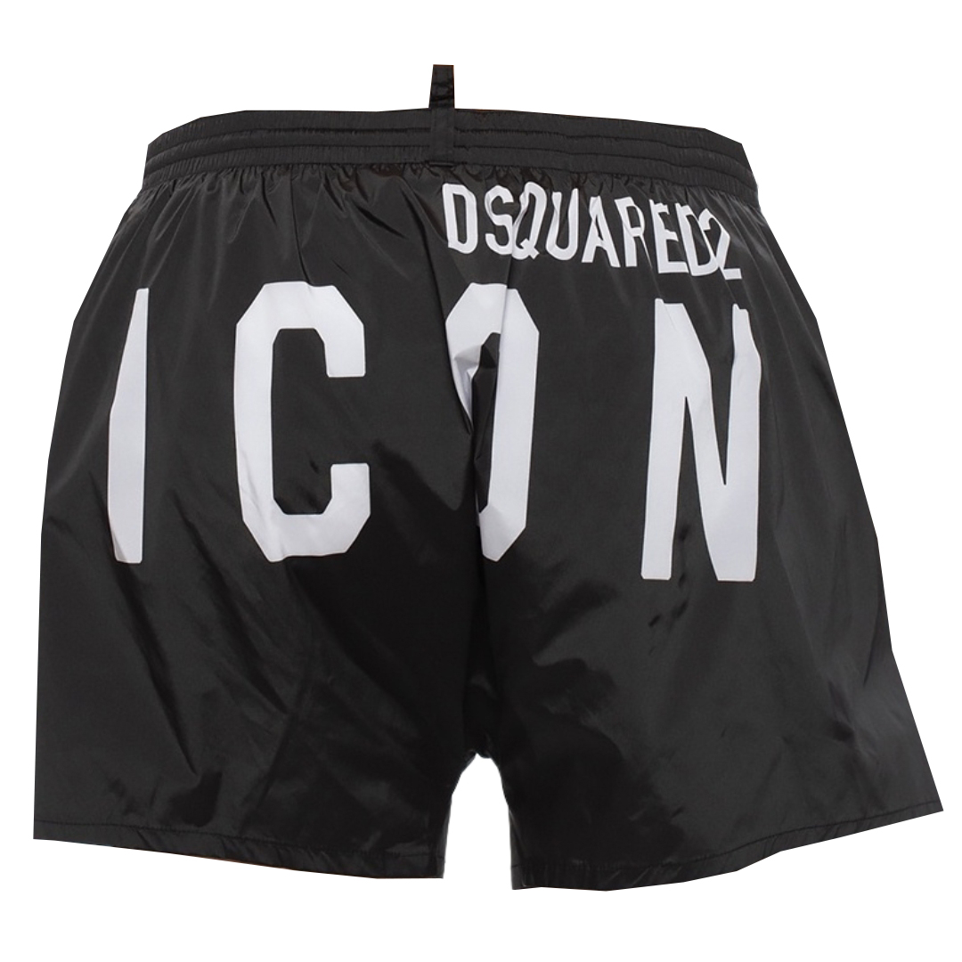 Dsquared2 Icon Logo Svarta Badshorts herr – bild 2