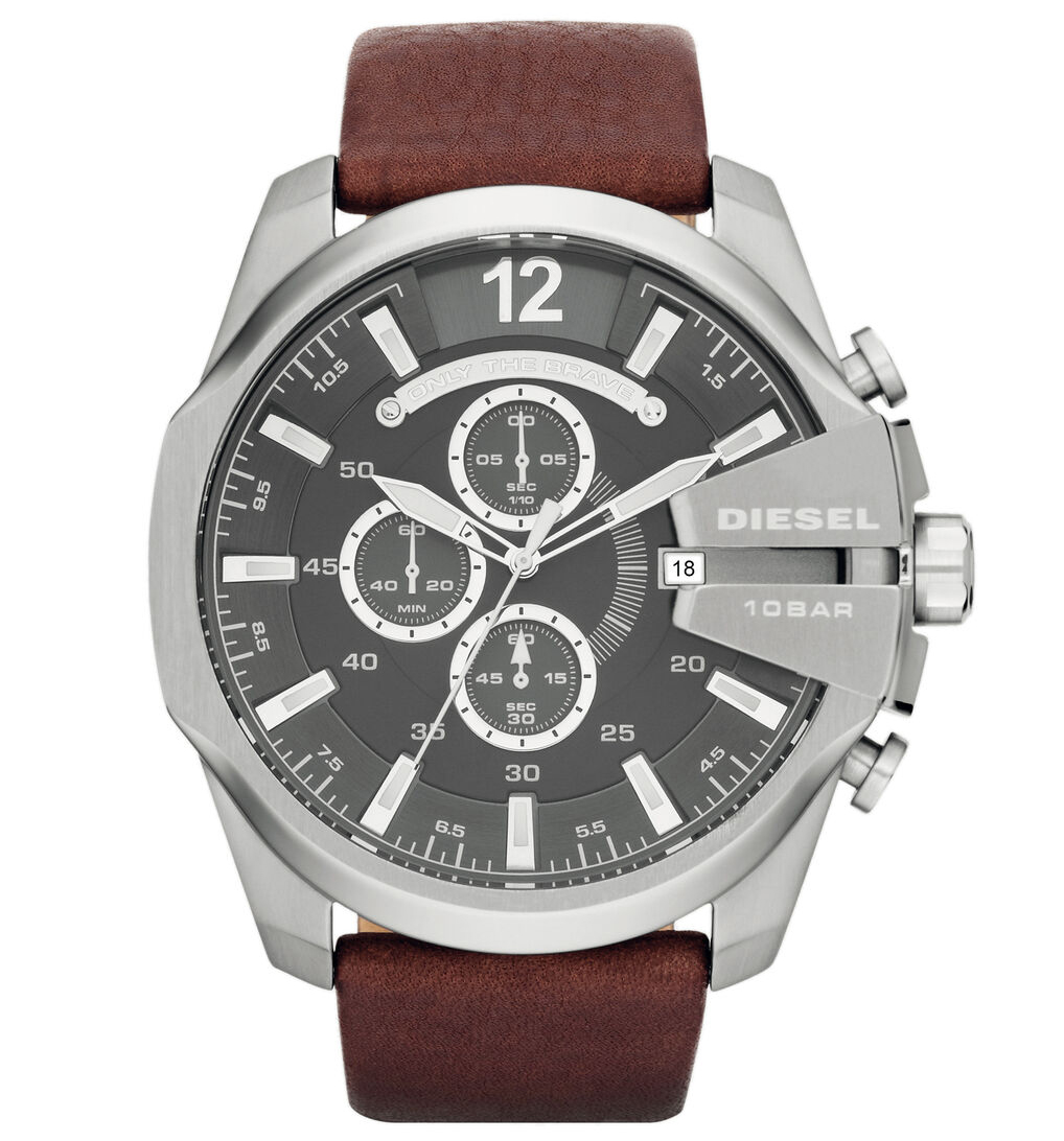 Thumbnail - Diesel Mega Chief Braun Herren Armbanduhr DZ4290