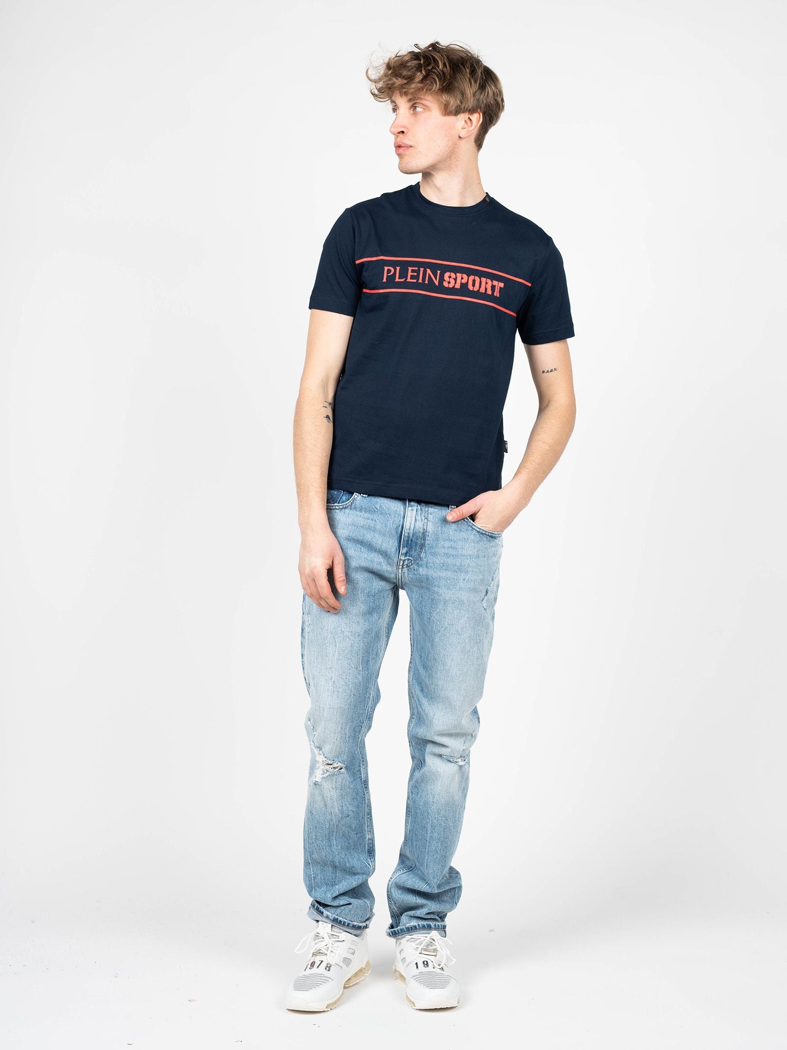 Thumbnail - Plein Sport T-shirt Herren dunkelblau