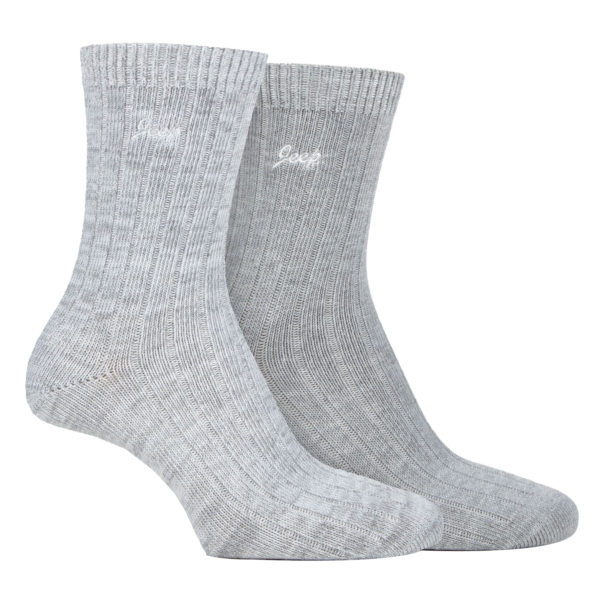 Womens Walking Boot Socken | Jeep | 2 Pack High Performance Polyester Running Socken - Schiefer / Weiß