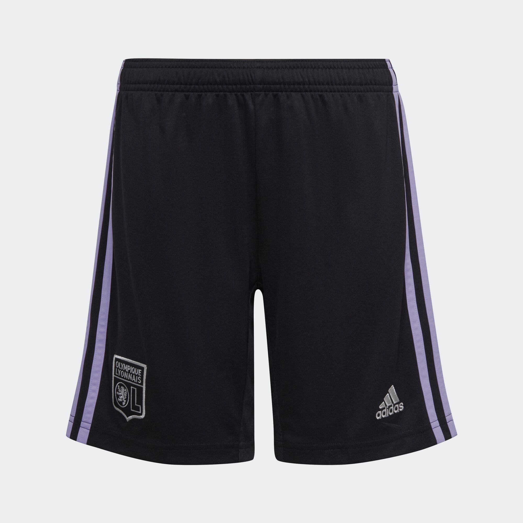 adidas Performance Childrens Unisex Olympique Lyonnais 22/23 Third Shorts - Black Recycled Material - Size 9-10Y