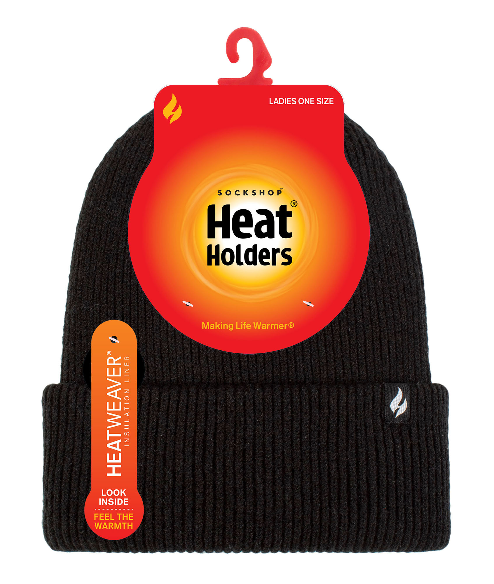 Heat Holders Fleece-fodrad ribbad turnovermössa för damer värmehållare termomössa för vintern – bild 2