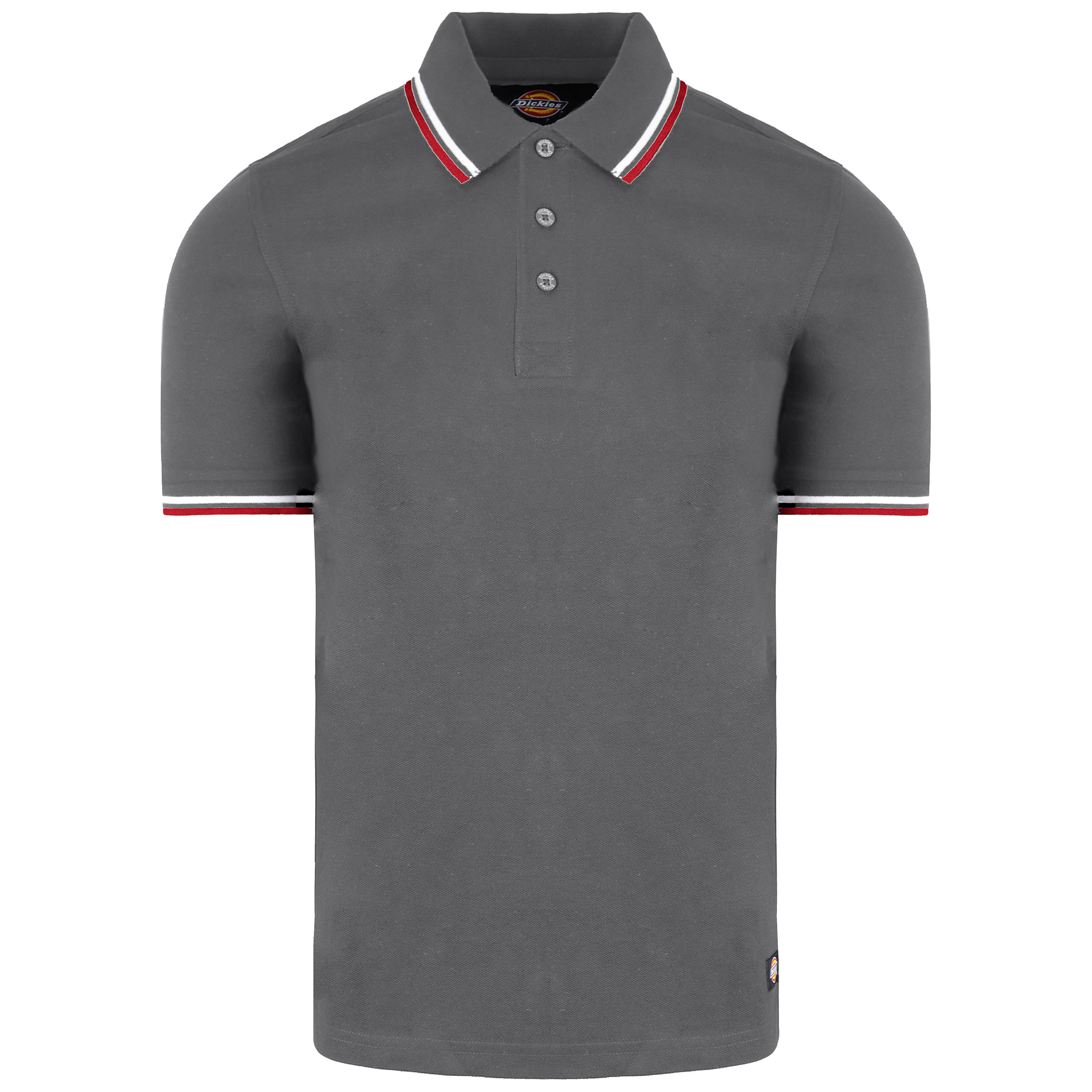 Thumbnail - Dickies Riverton Mens Grey Polo -Hemd