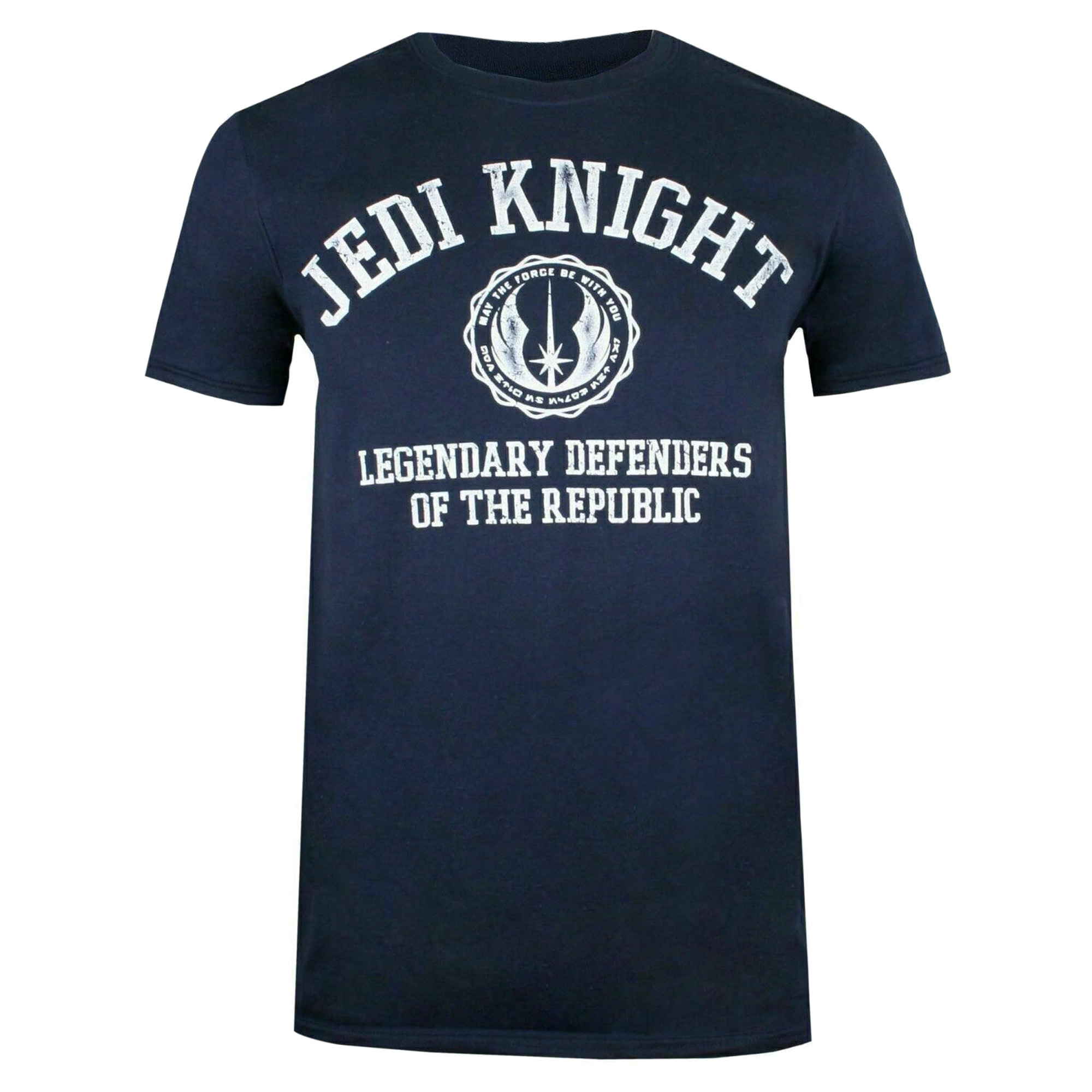 Mens Legendary Defenders Of The Republic Jedi Knight T-Shirt (Navy)