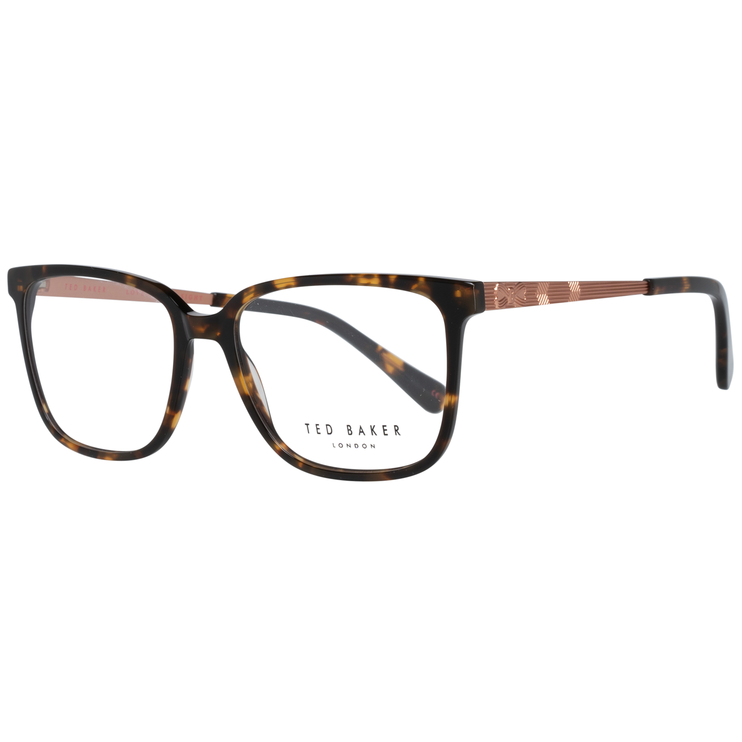 Thumbnail - Ted Baker Rectangle Womens Dunkle Schildkröte Brillenfassungen