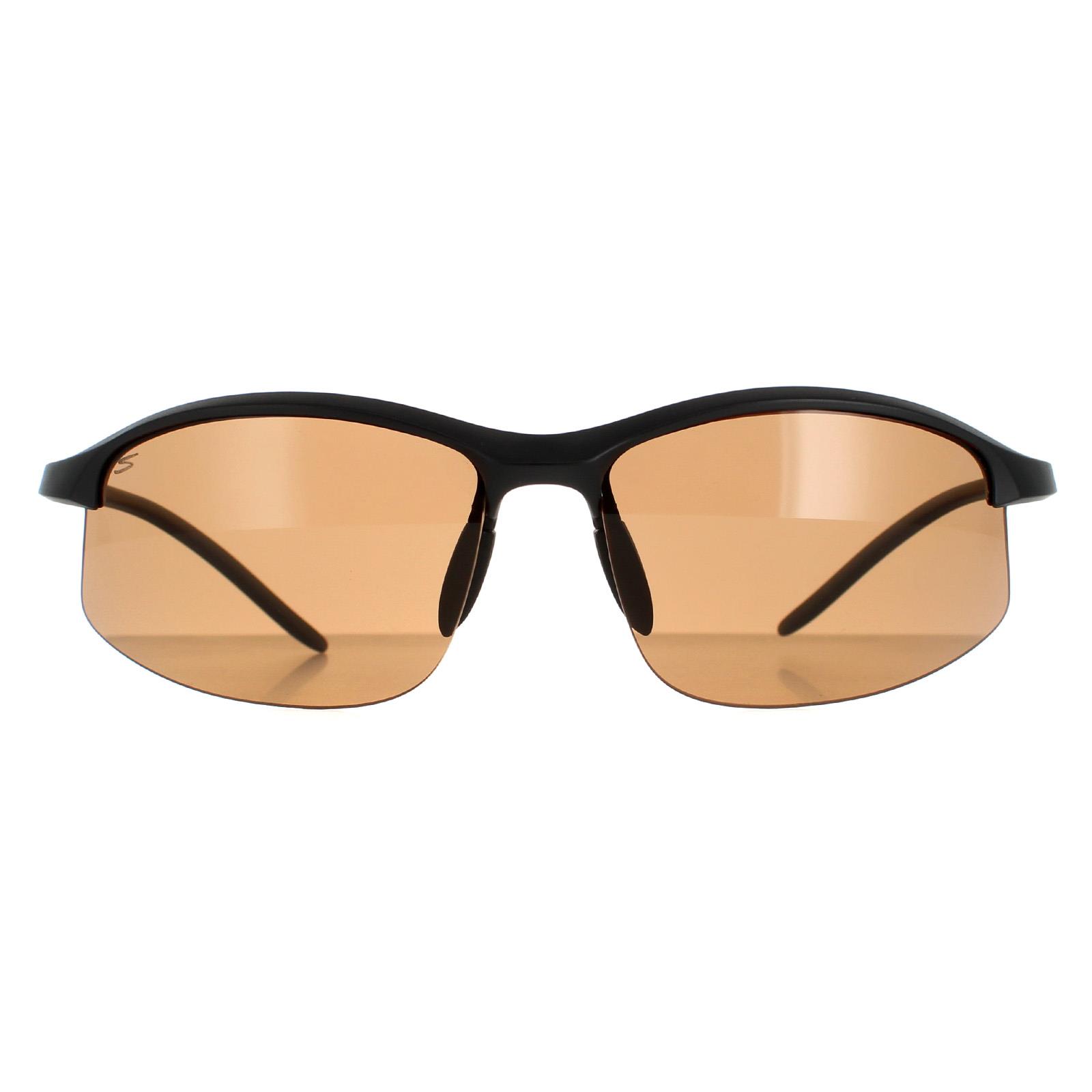 Serengeti SemiRimless Unisex Mattschwarz Saturn Polarized Drivers Winslow