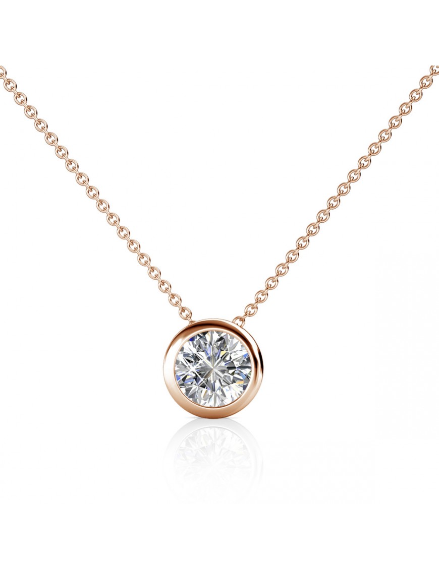 Thumbnail - Simplicity Anhänger - Rose Gold und Kristall