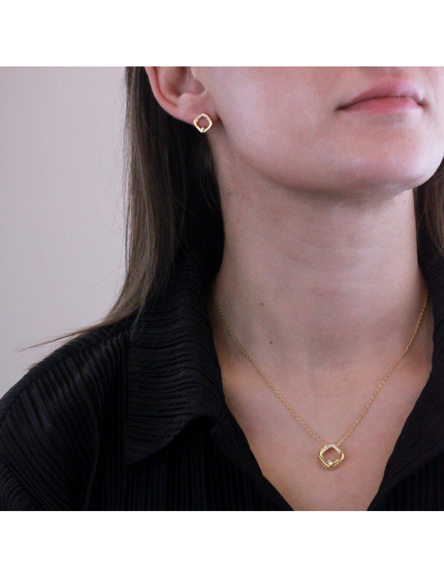 MYC Paris Adelise Set : Guld och kristall halsband dam – bild 2