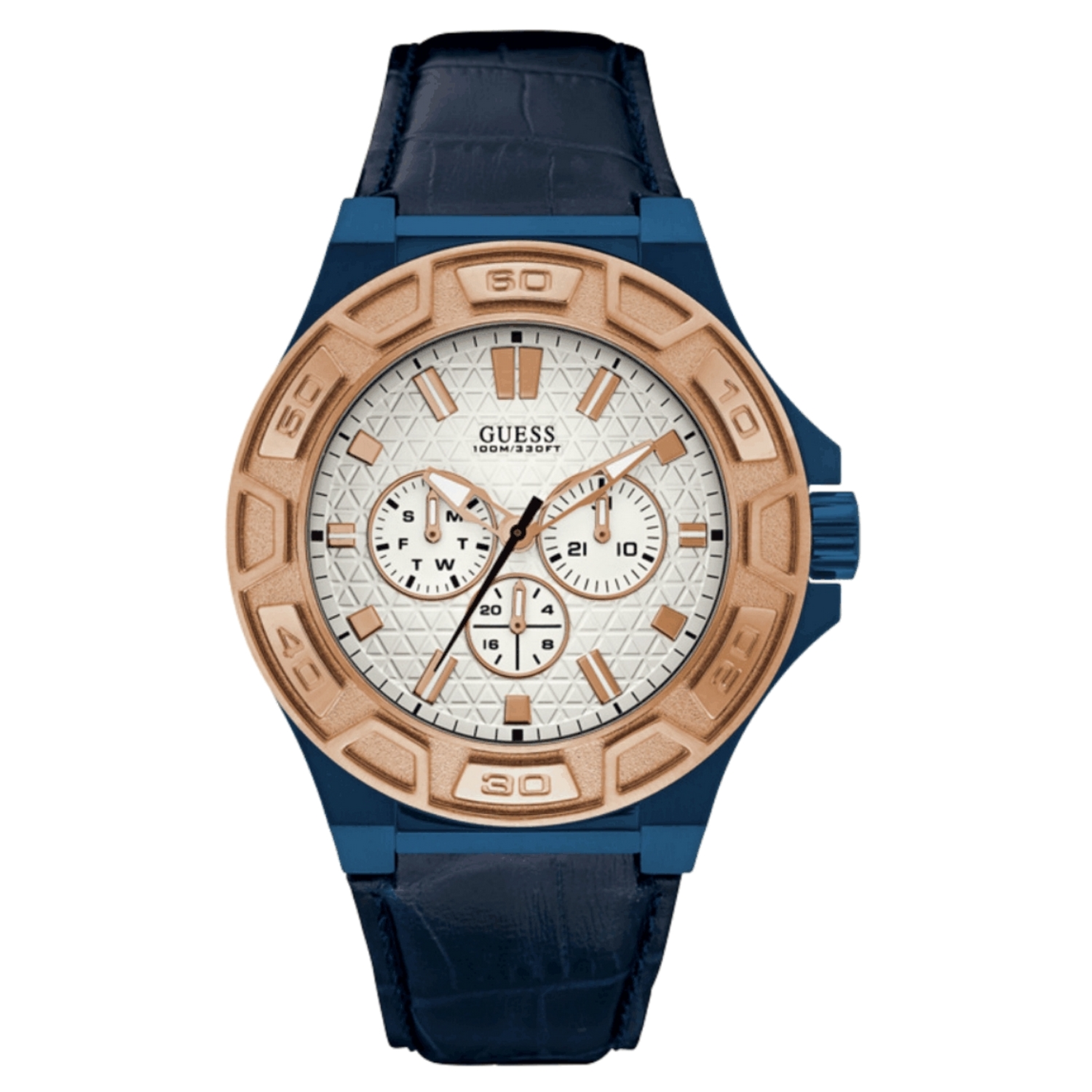 Thumbnail - Guess Herrenuhr Quartz Blau Gold