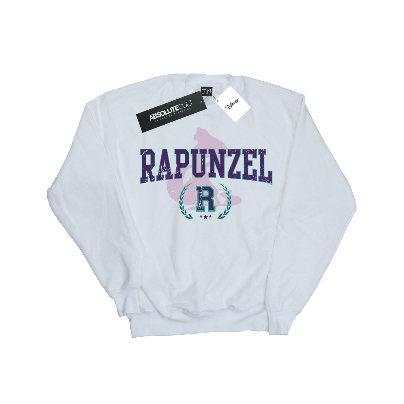 Thumbnail - Disney - "Princess Rapunzel Collegiate" Sweatshirt für Mädchen (Weiß)