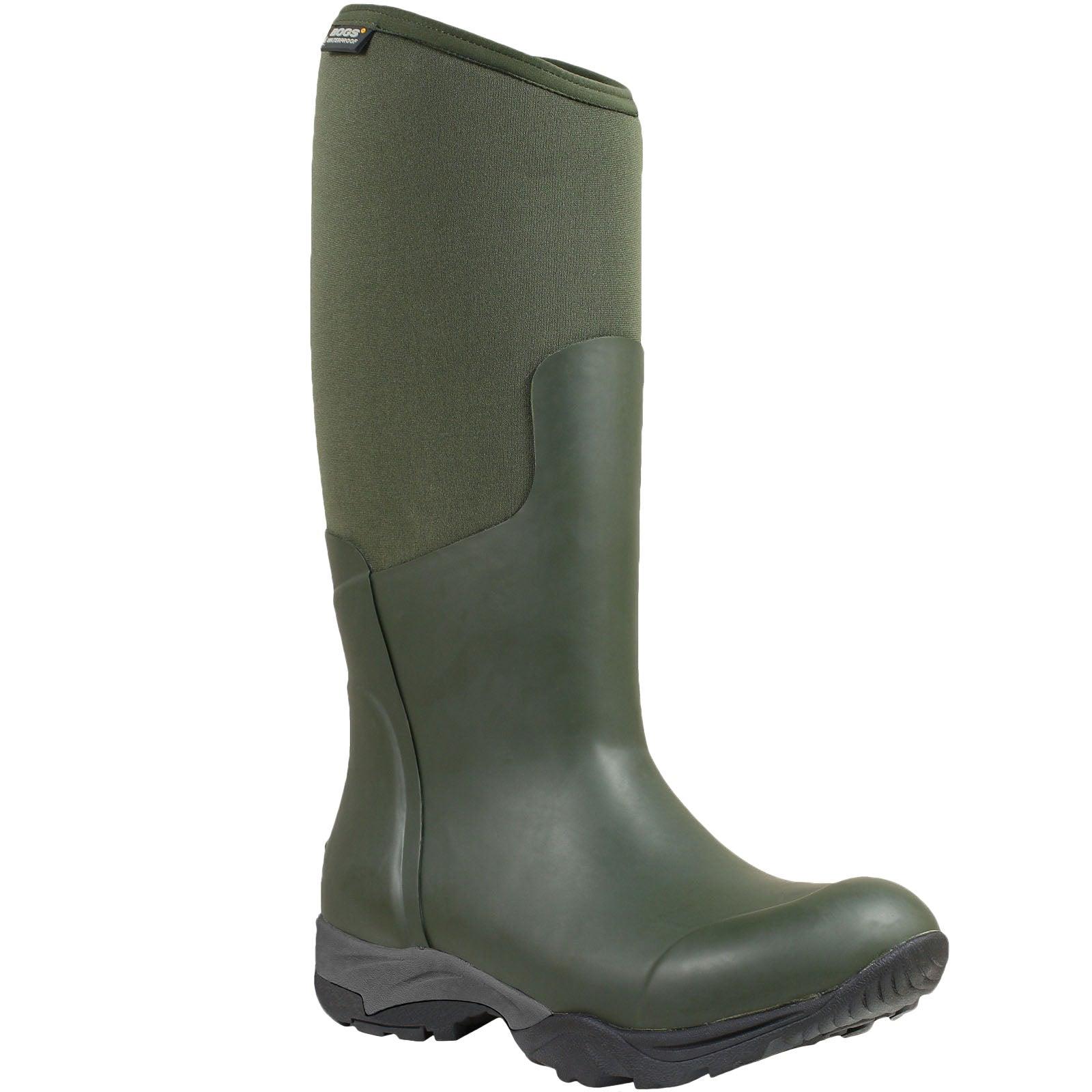 Bogs Essential Rubber Olive Womens Wellington Wellie Boots – Size UK 8