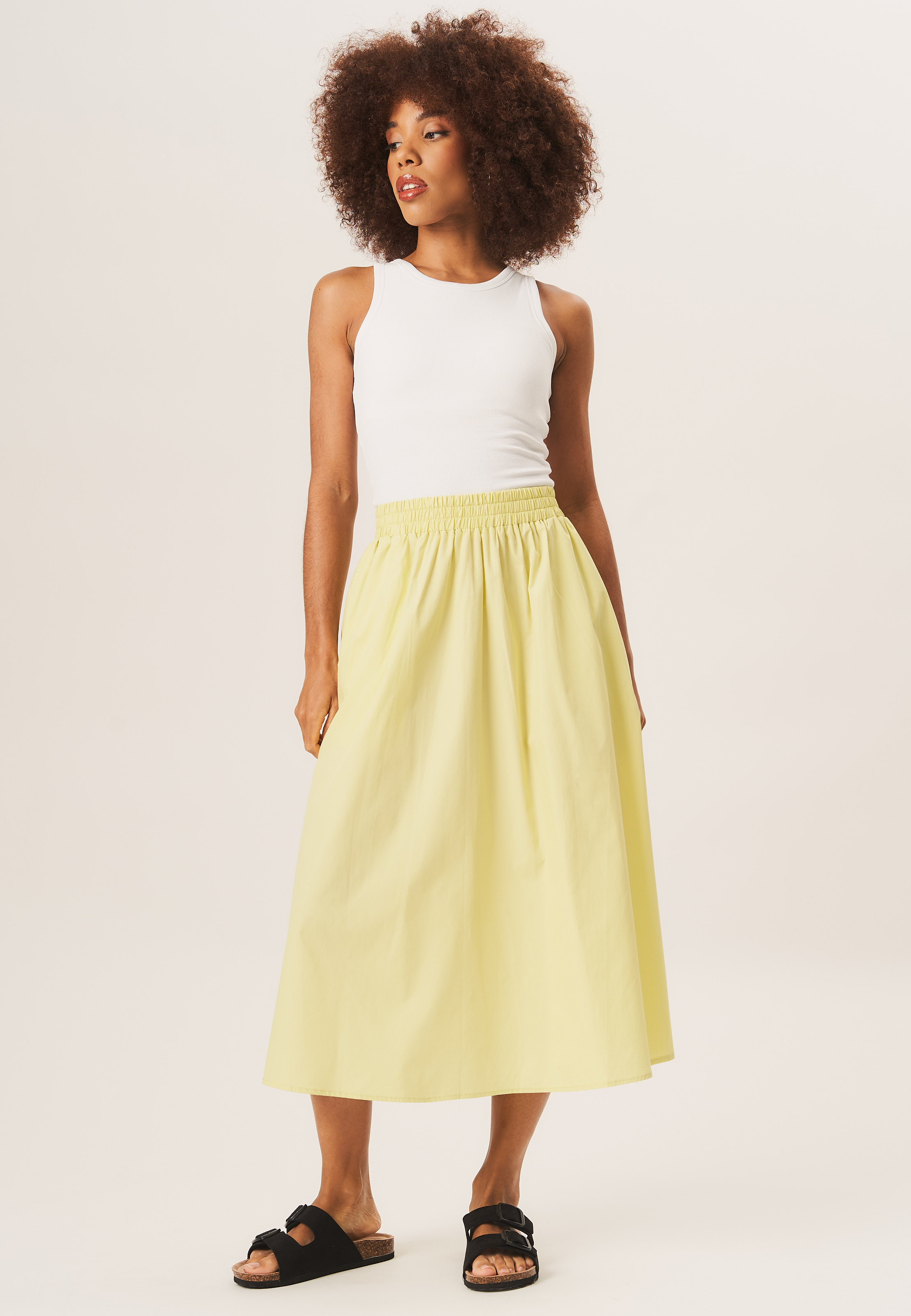 Thumbnail - Baumwolle Gummizug in der Taille Vollrock