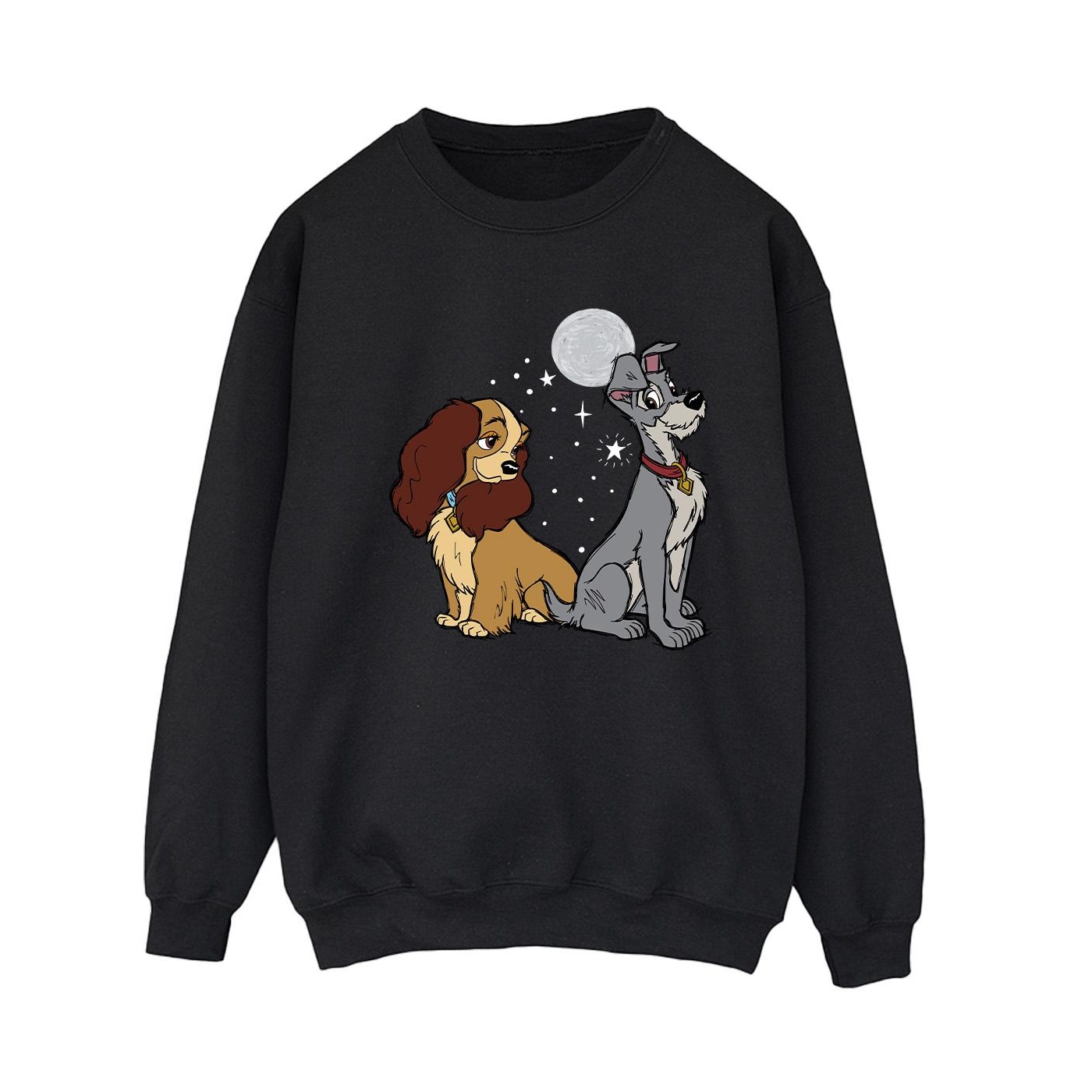 Thumbnail - Disney - "Lady And The Tramp" Sweatshirt für Damen (Schwarz)