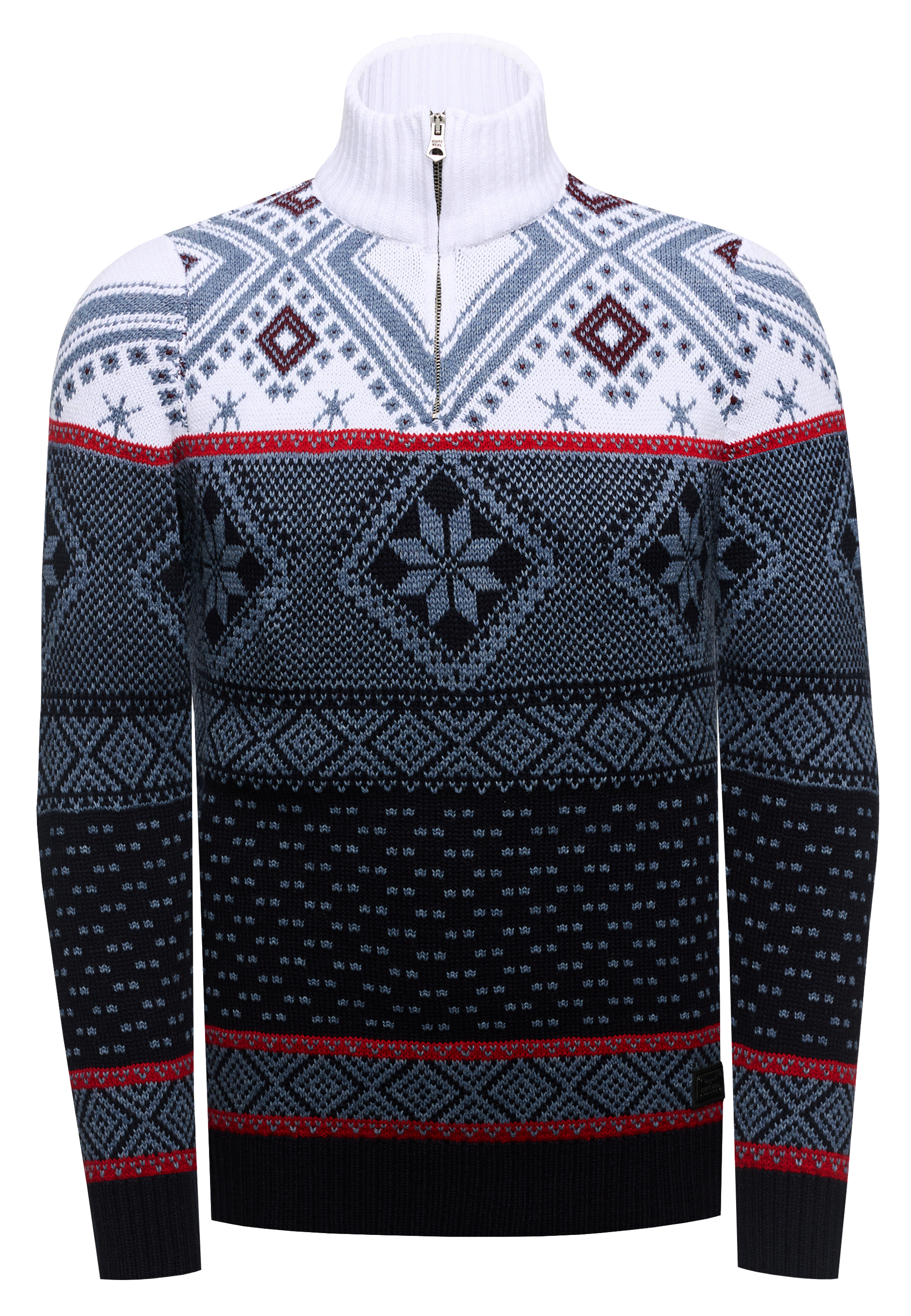 Thumbnail - Rusty Neal Norweger Pullover Blau