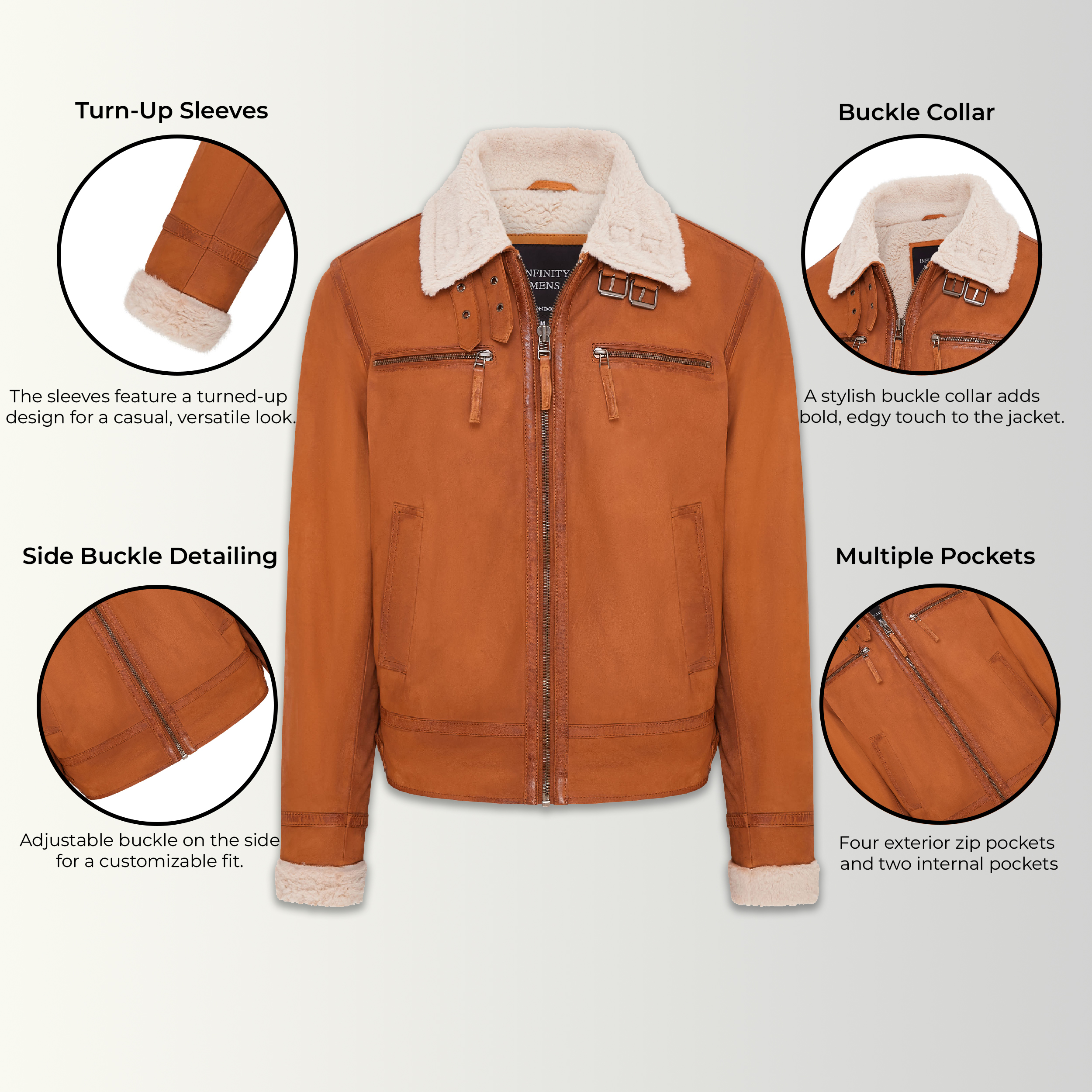 Herr Tan Real Sheep Mocka Bomber Aviator Jacka Sandnes 2