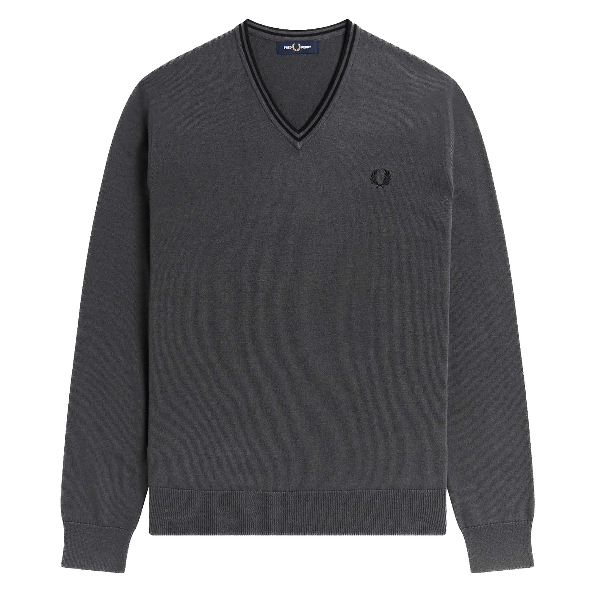 Thumbnail - Pull Fred Perry Gris Classique