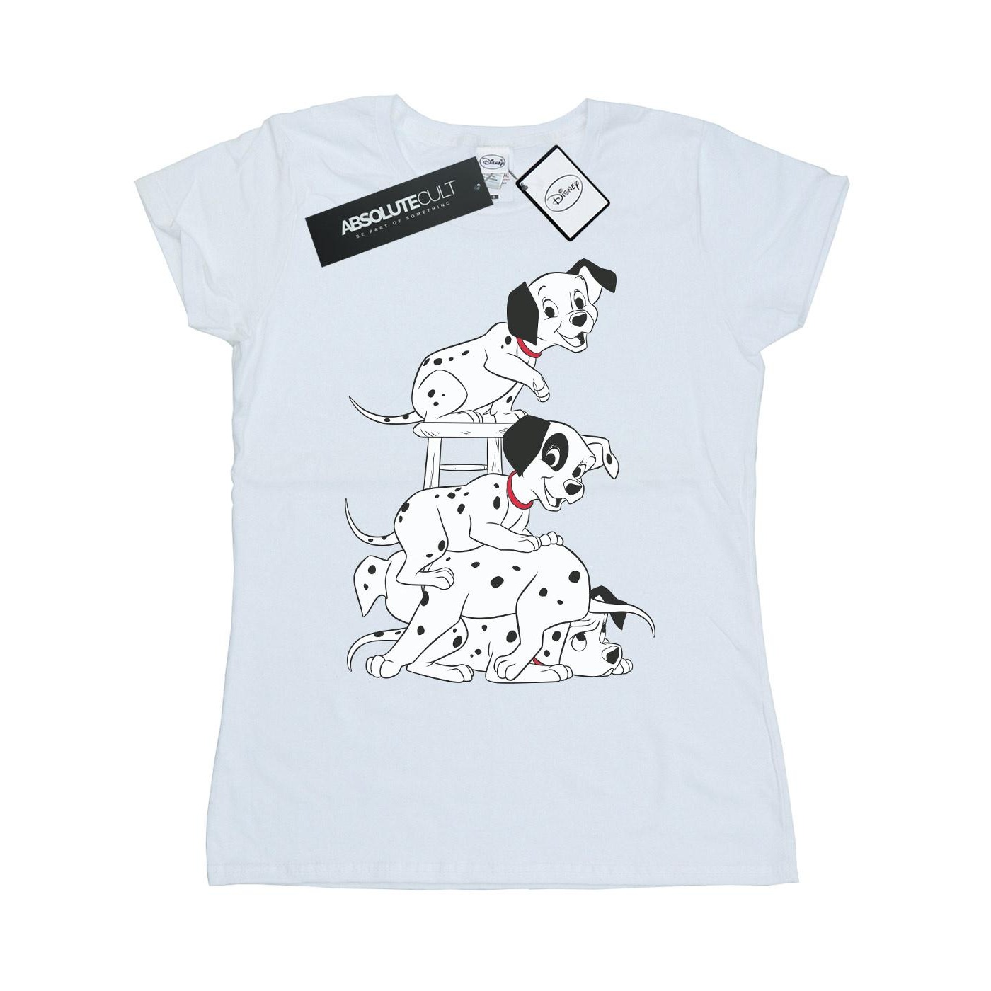 Thumbnail - Disney - "101 Dalmatians Chair" T-Shirt für Damen (Weiß)