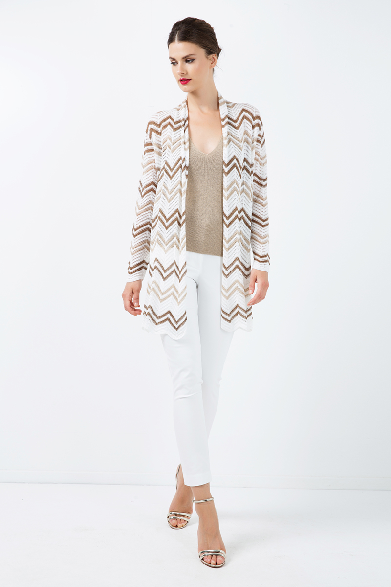 Thumbnail - Lange, figurbetonte Gabardine-Hose