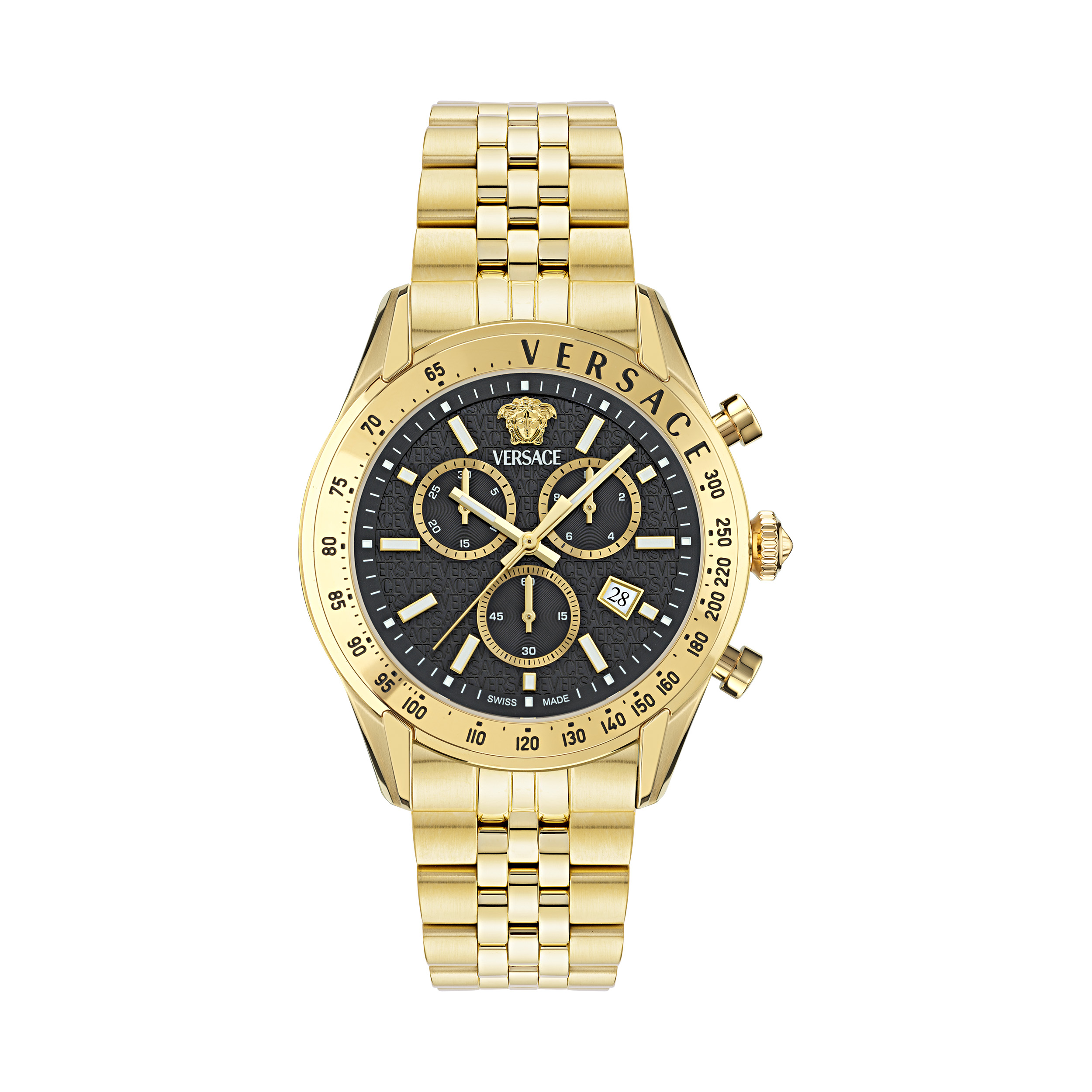 Versace Chrono Master Mens Gold Watch VE8R00624 Stainless Steel (archived) – One Size