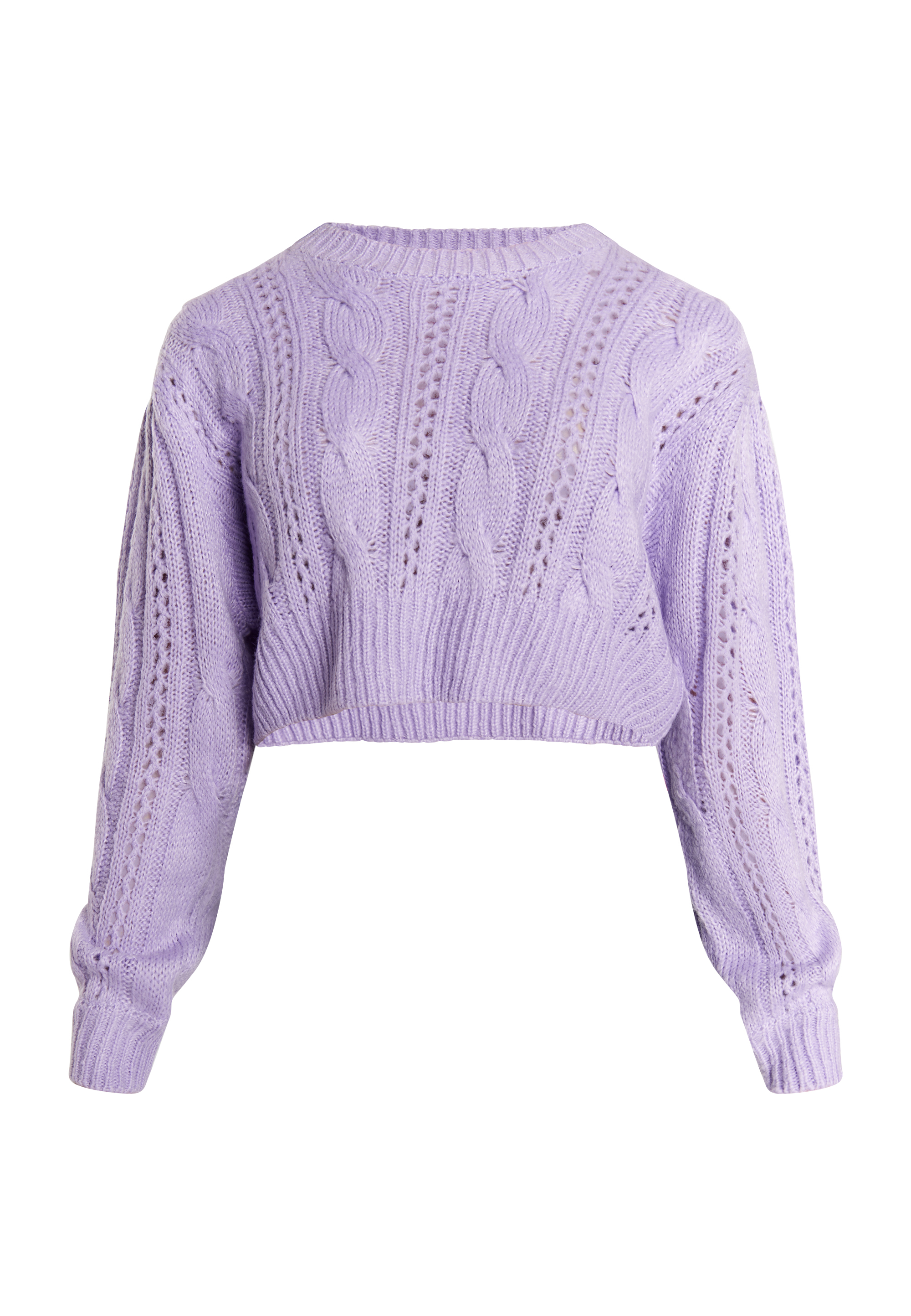 Thumbnail - Mymo Kurzer Strickpullover Damen violett
