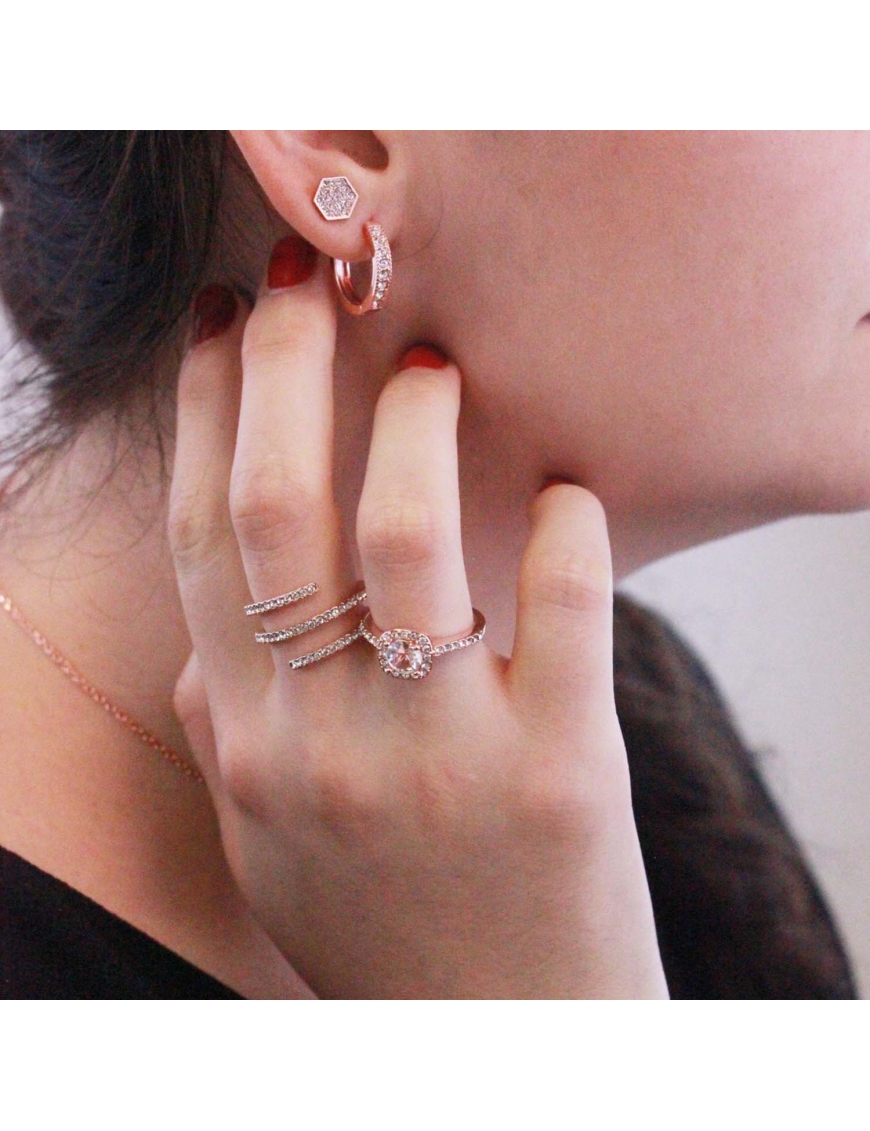 MYC Paris Cushy Ring roséguld och kristall dam – bild 2
