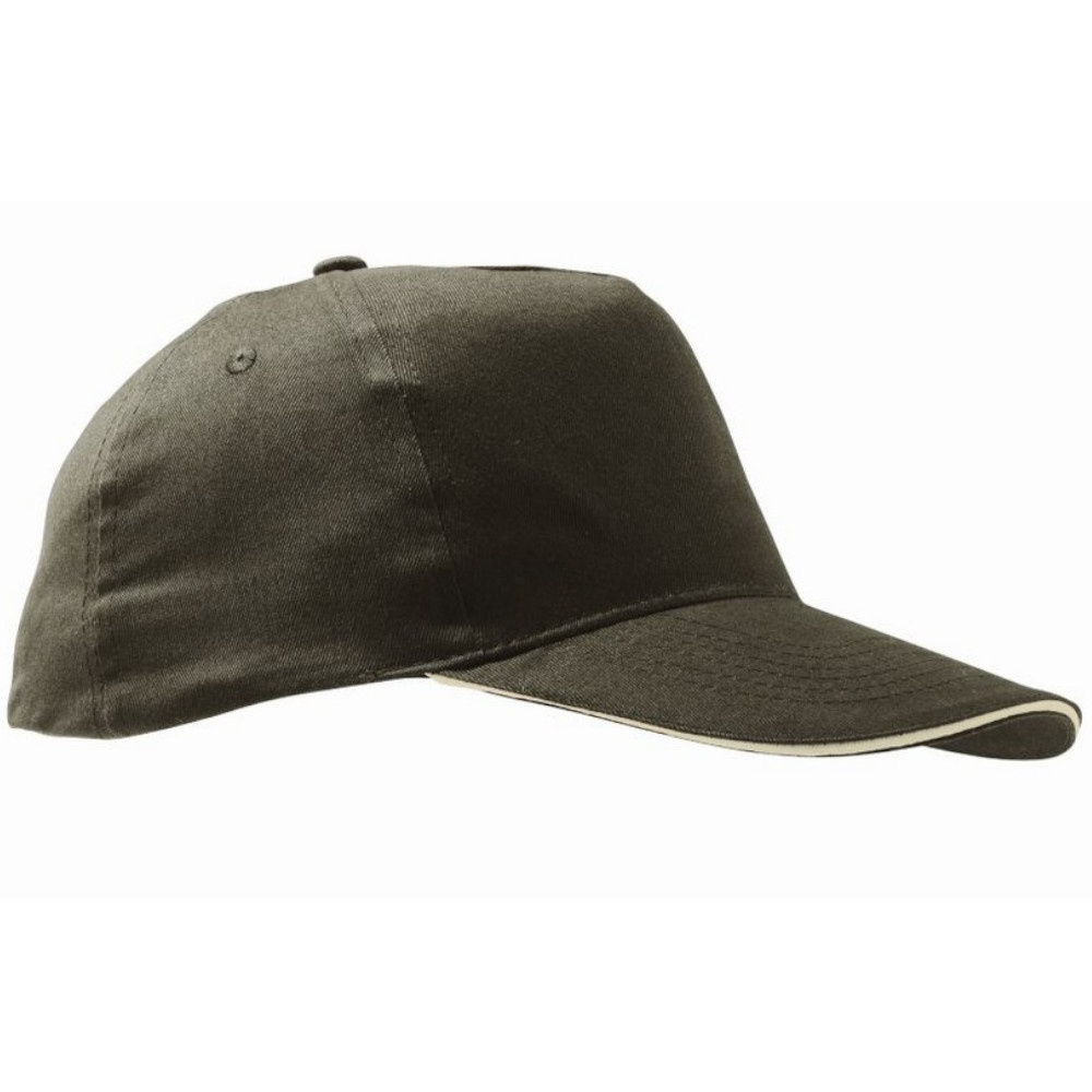 SOLS Unisex Sunny 5 Panel Baseballkappe (Armee/Beige)