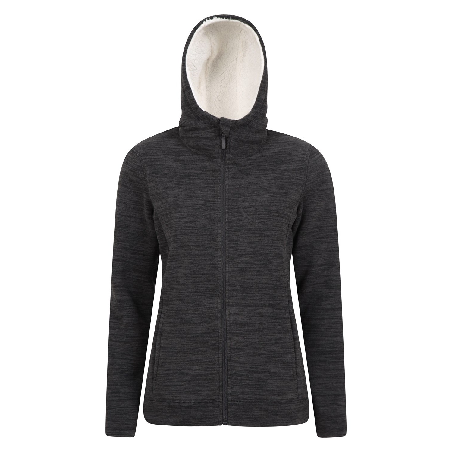 Thumbnail - Mountain Warehouse Damen Snowdonia Fleece Full Zip Hoodie (Schwarz)