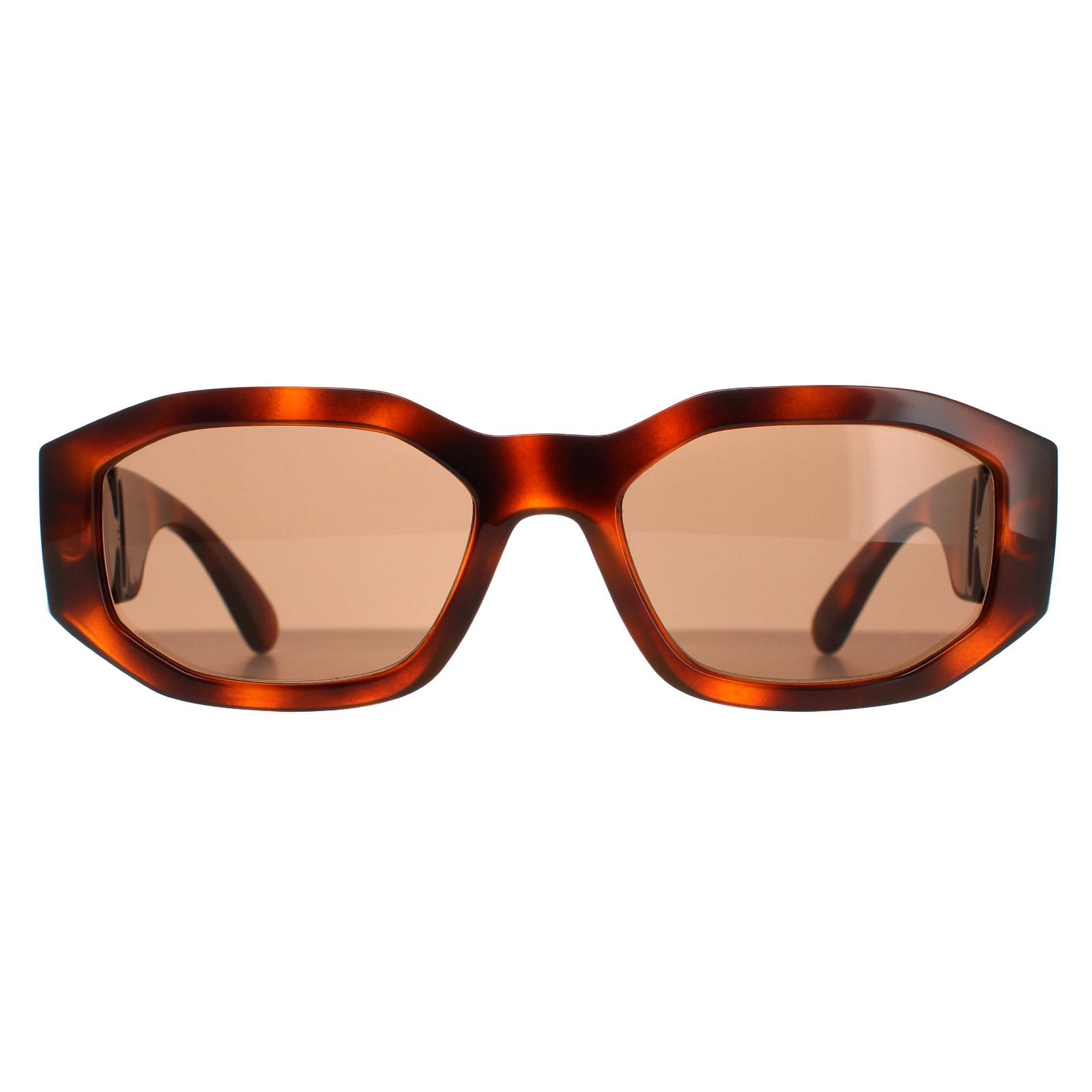 Thumbnail - Versace Rectangle Unisex Havanna Dunkelbraun VE4361 Sonnenbrille